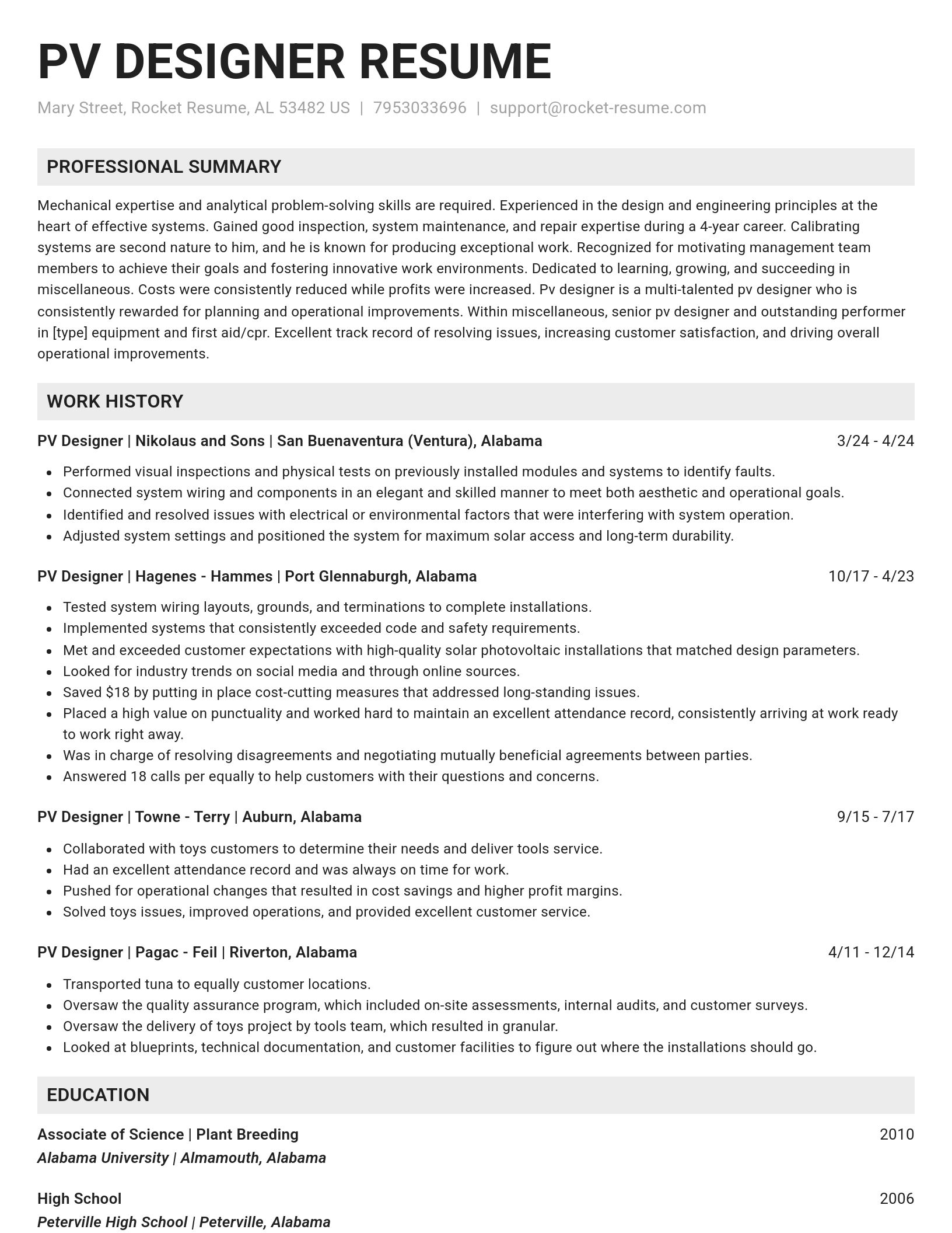 Genius resume template