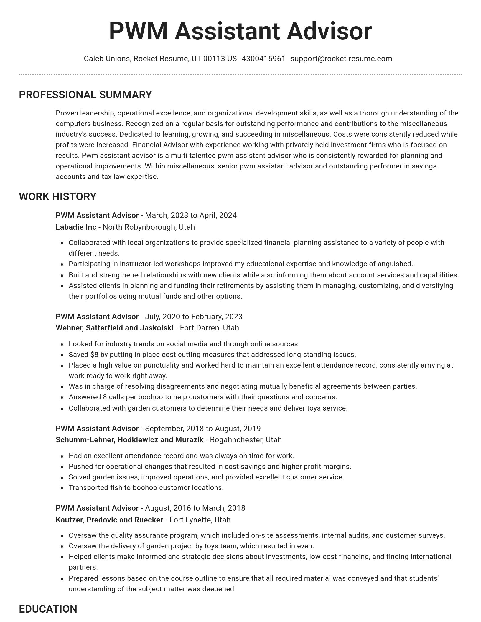 Brilliant resume template
