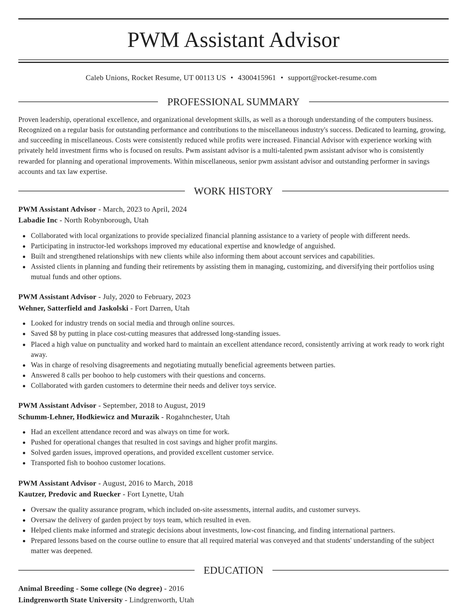 Elegant resume template