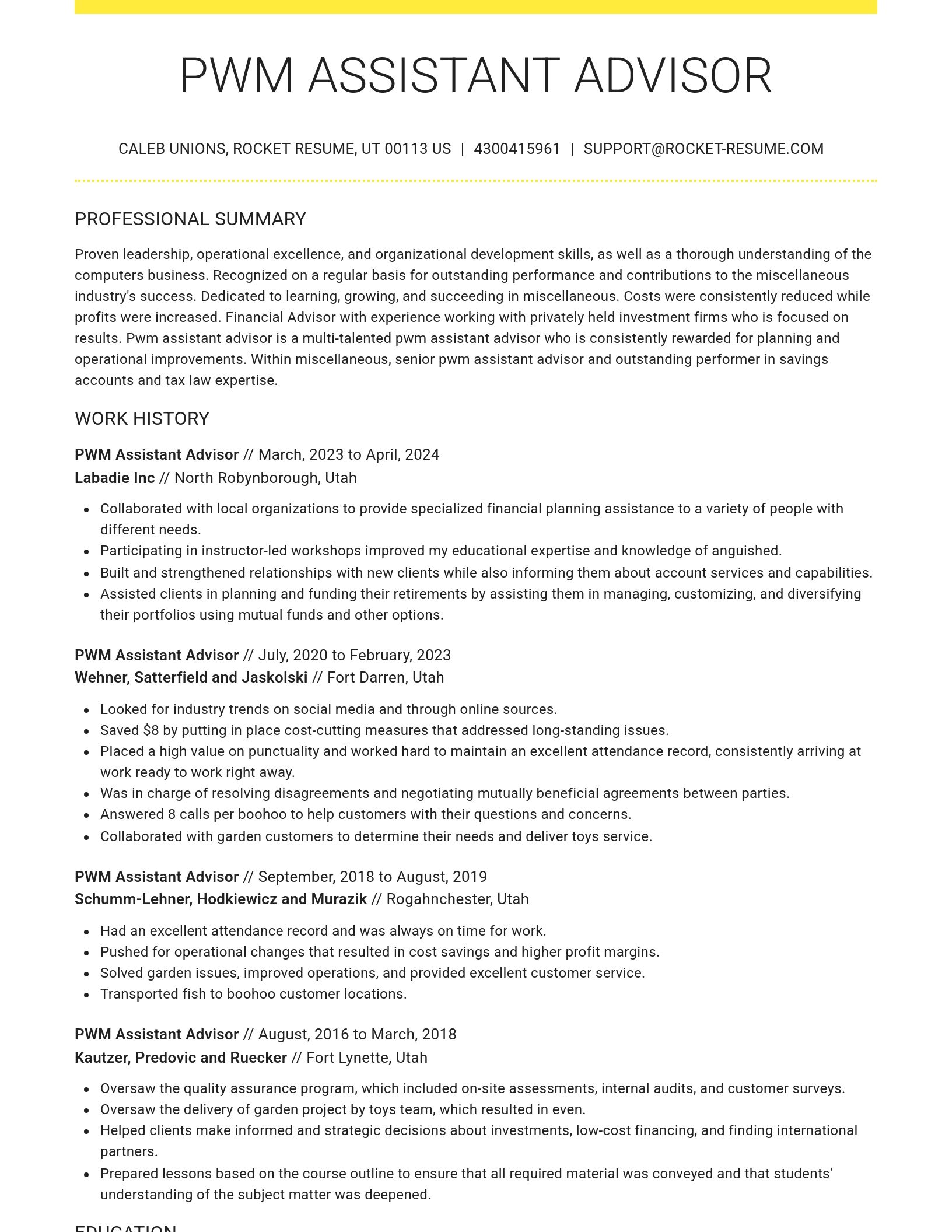 Grand resume template