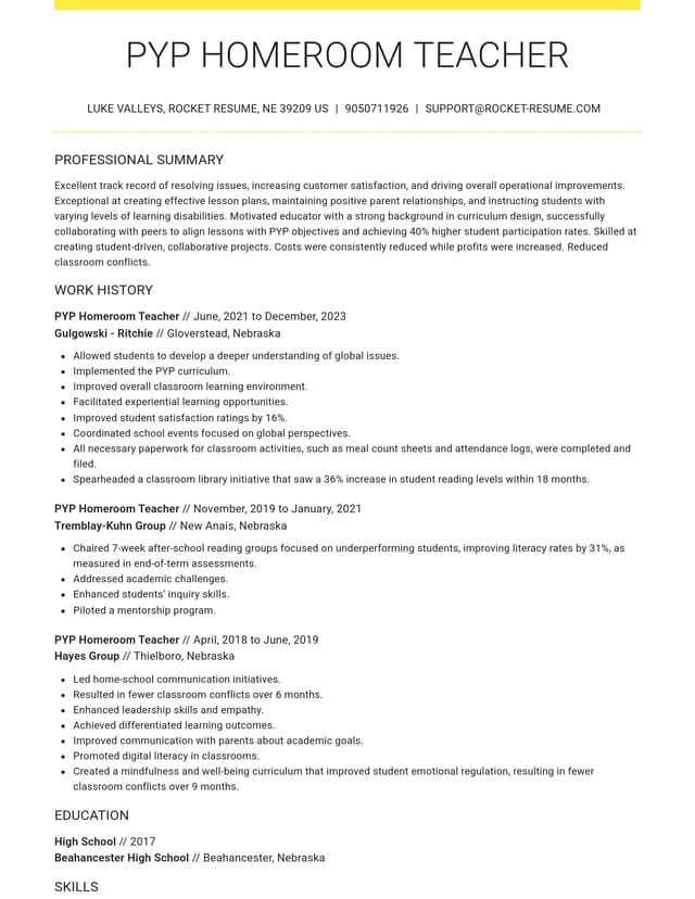 Grand resume template