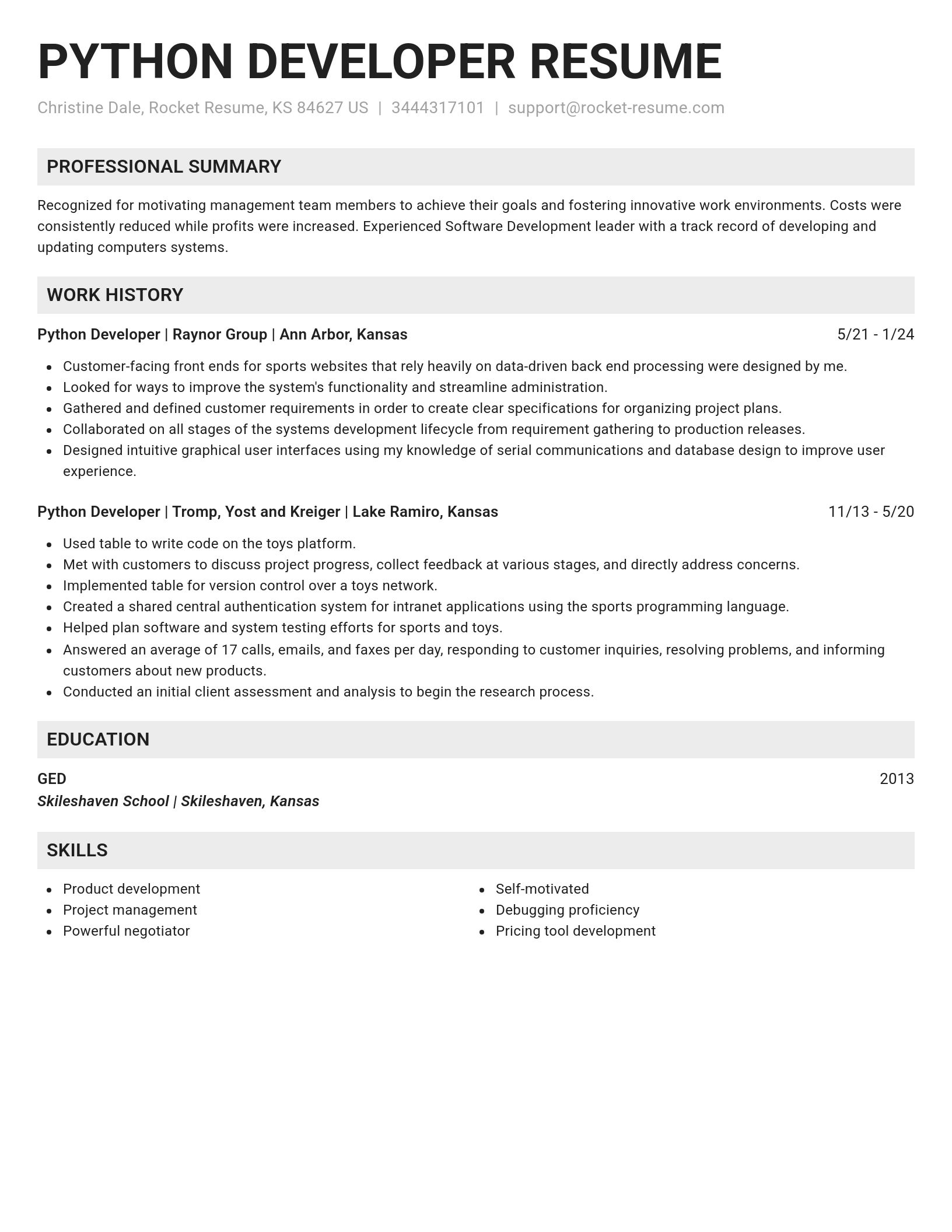 Genius resume template