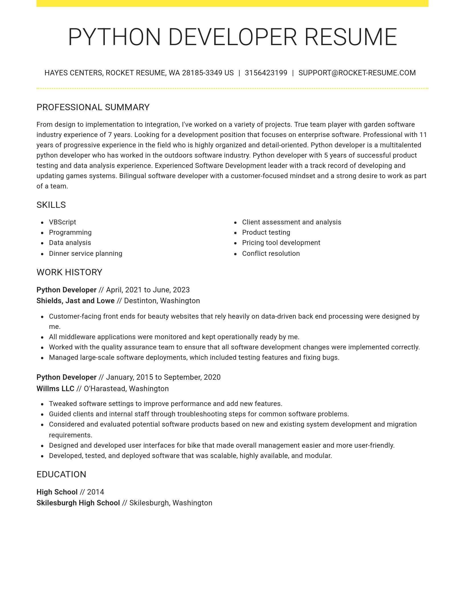 Grand resume template