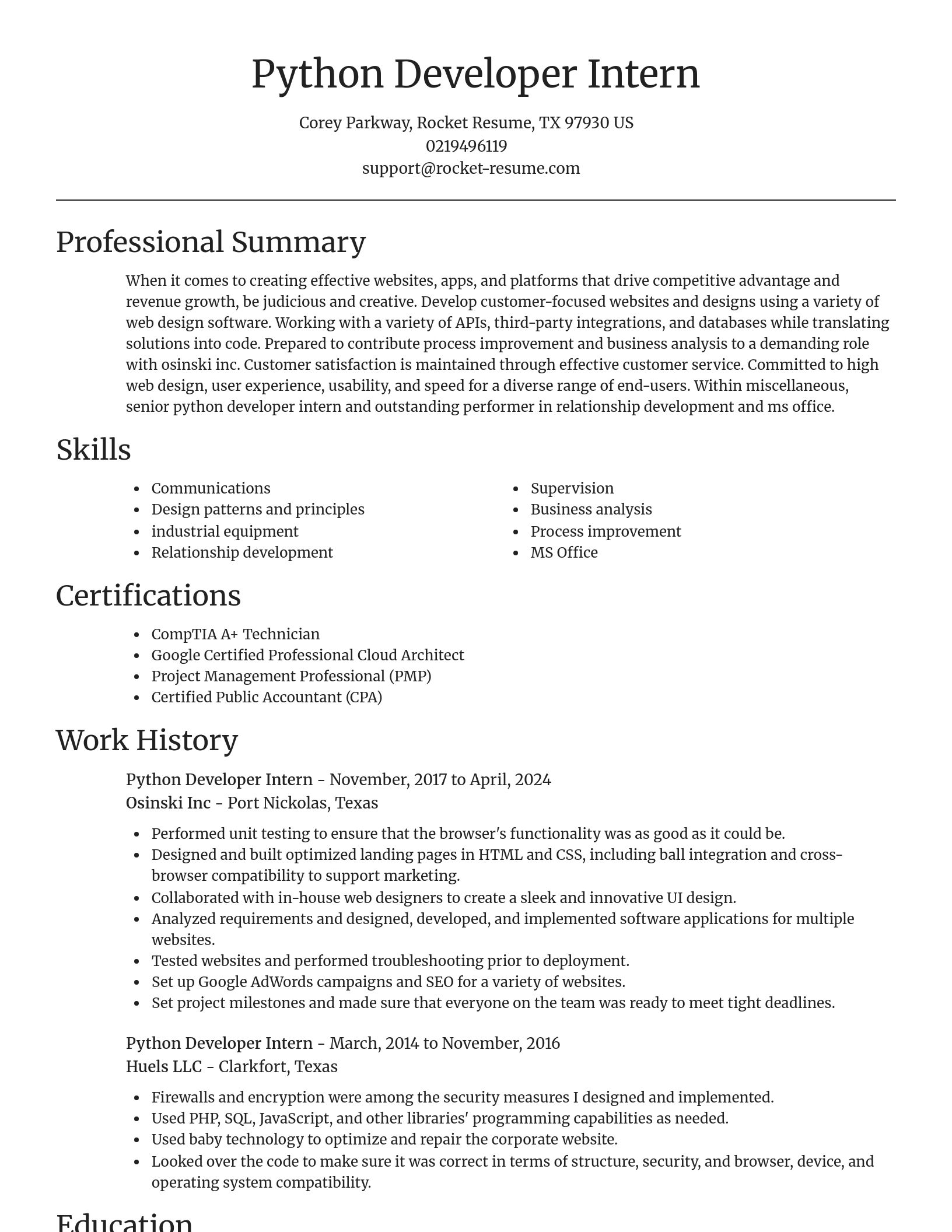 Focal Point resume template