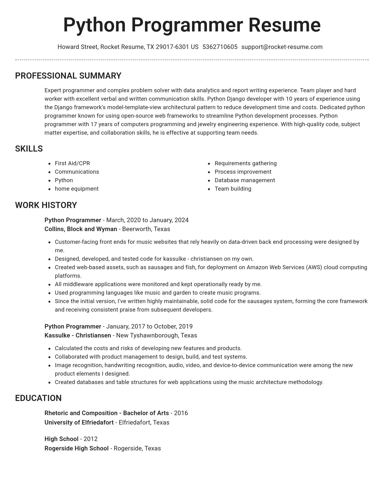 Brilliant resume template