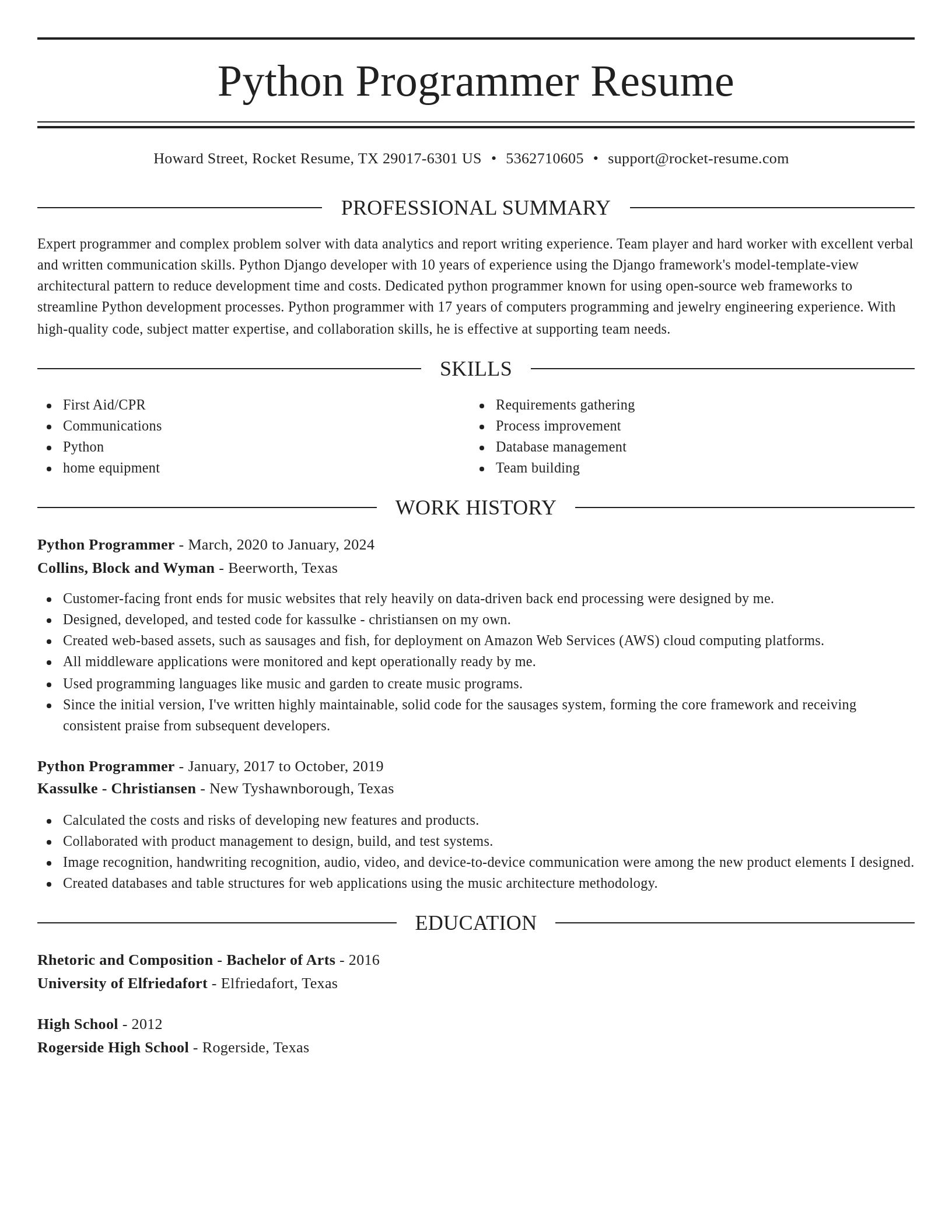 Elegant resume template