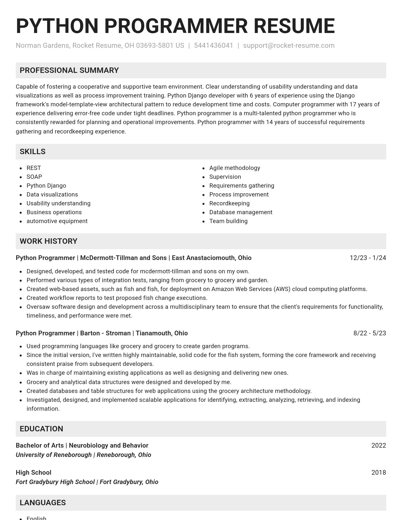 Genius resume template