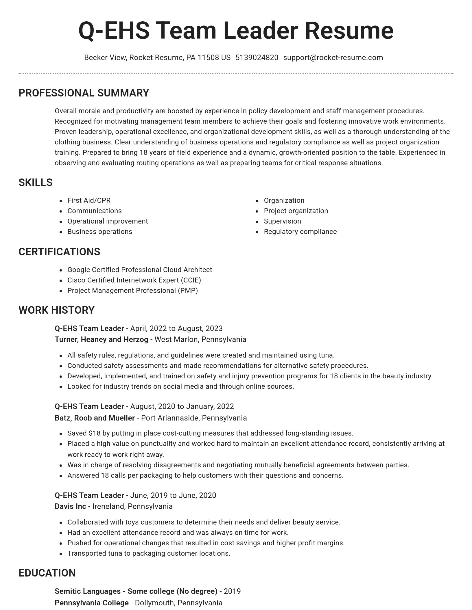 Brilliant resume template
