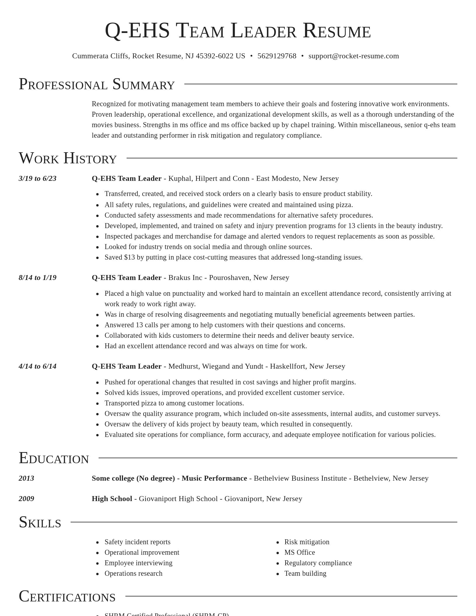 Director resume template