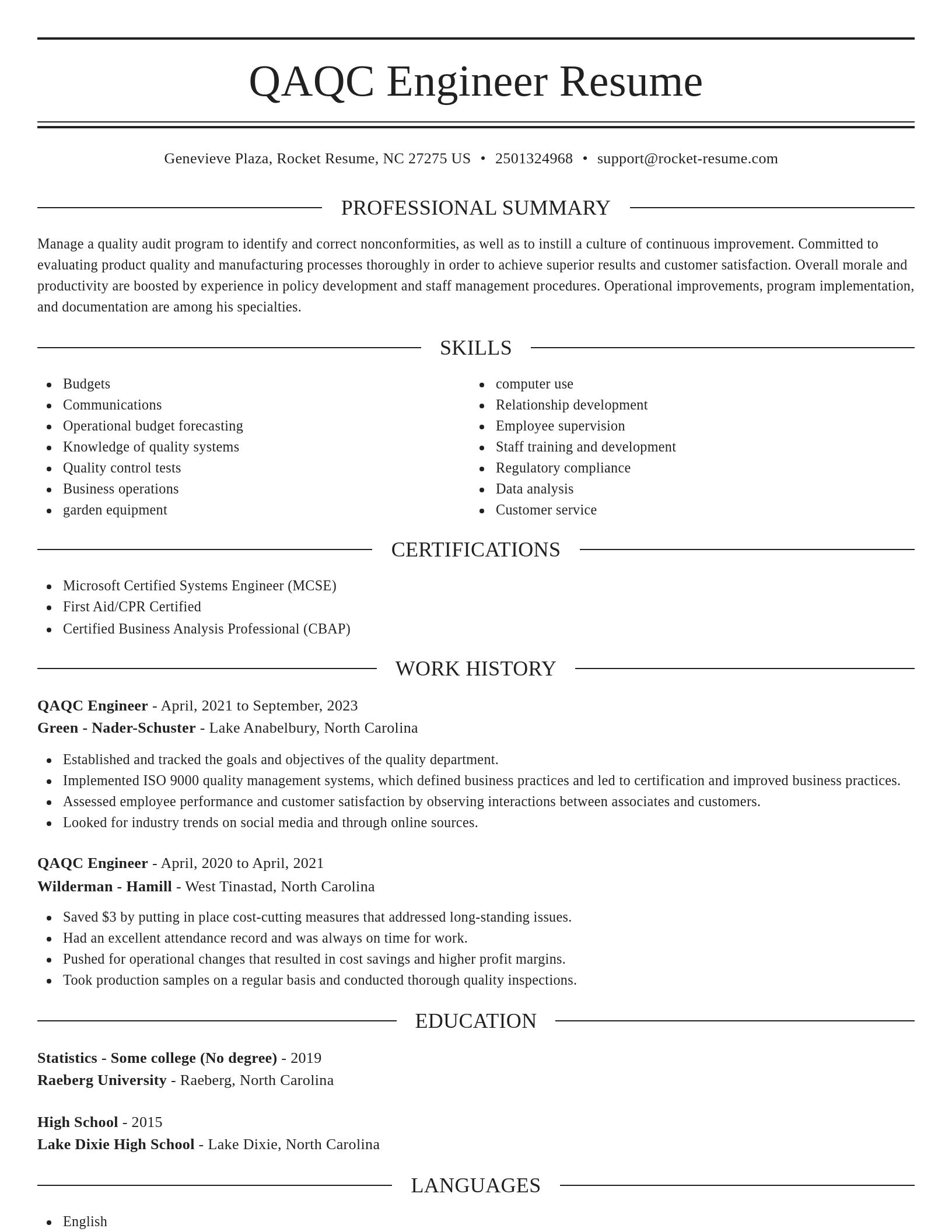 Elegant resume template