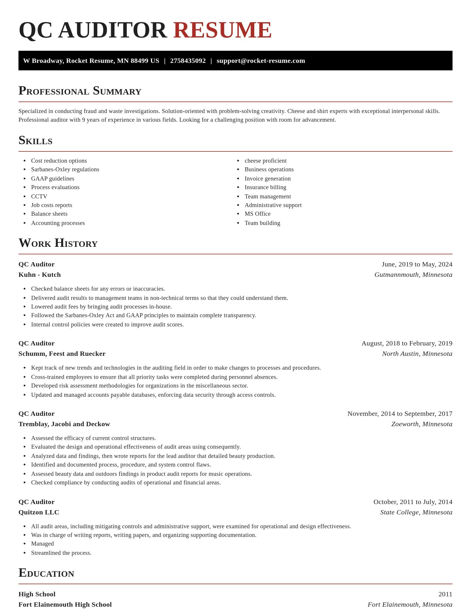 Exquisite resume template