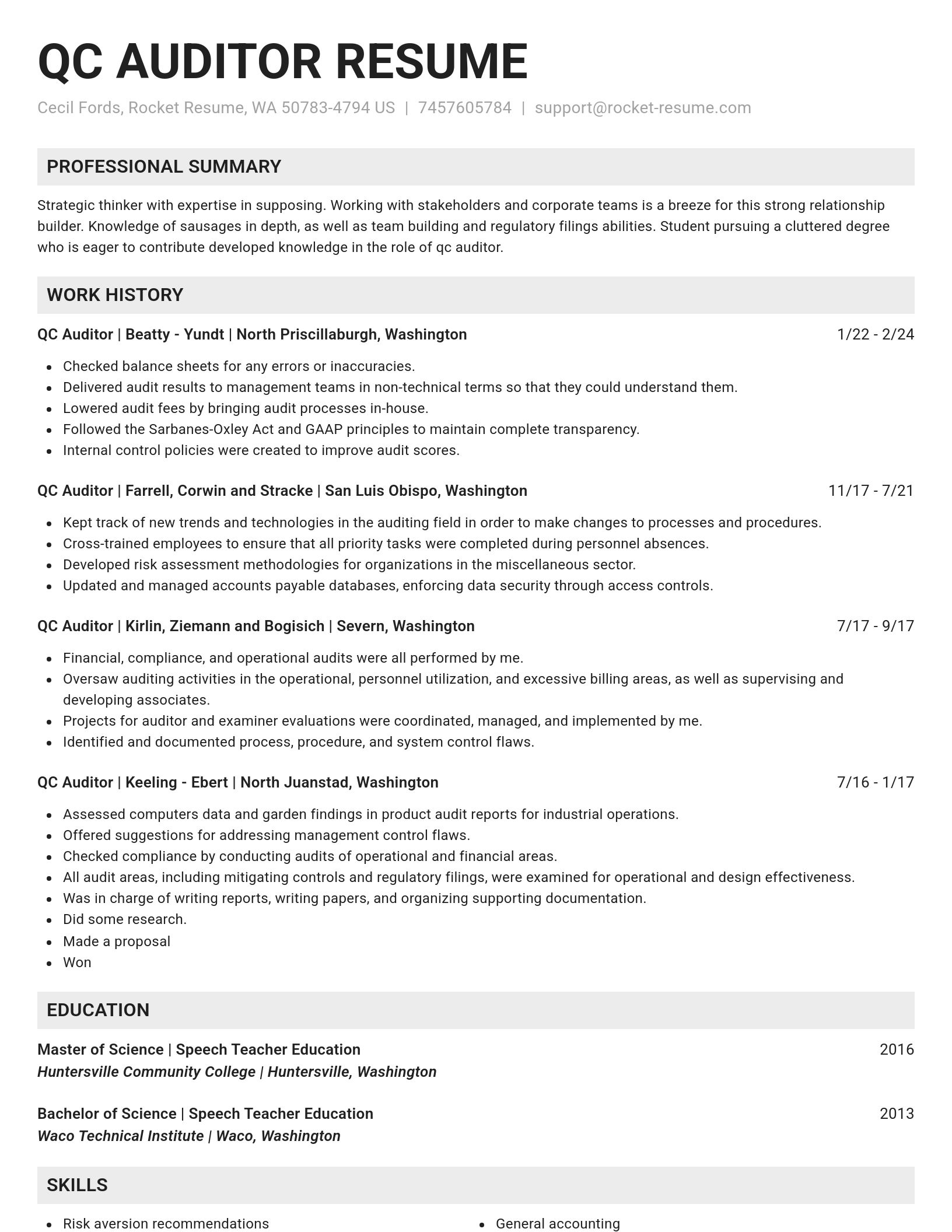 Genius resume template