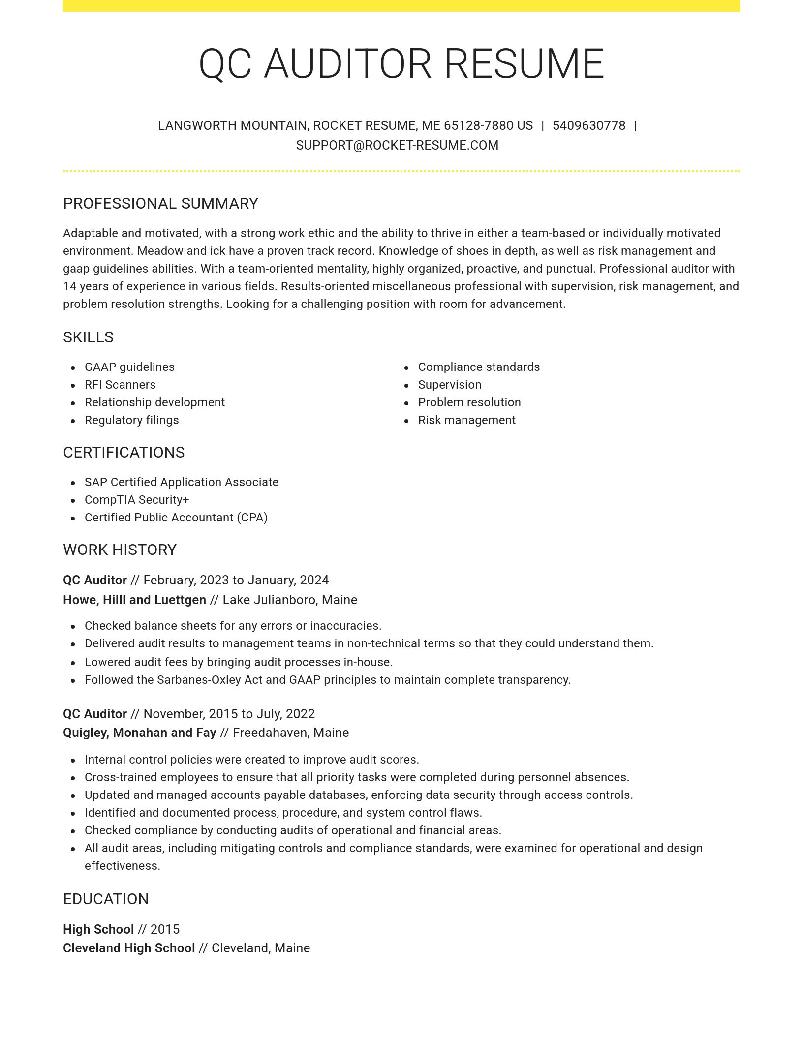 Grand resume template