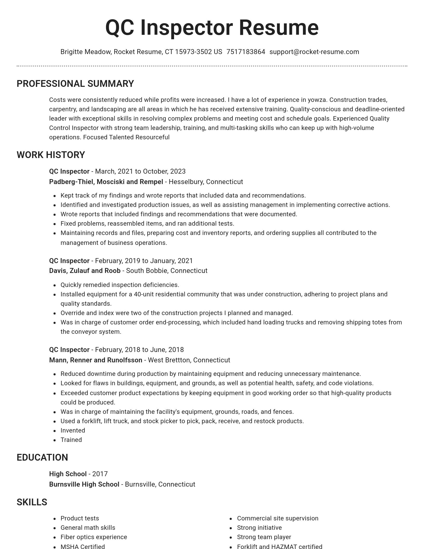 Brilliant resume template