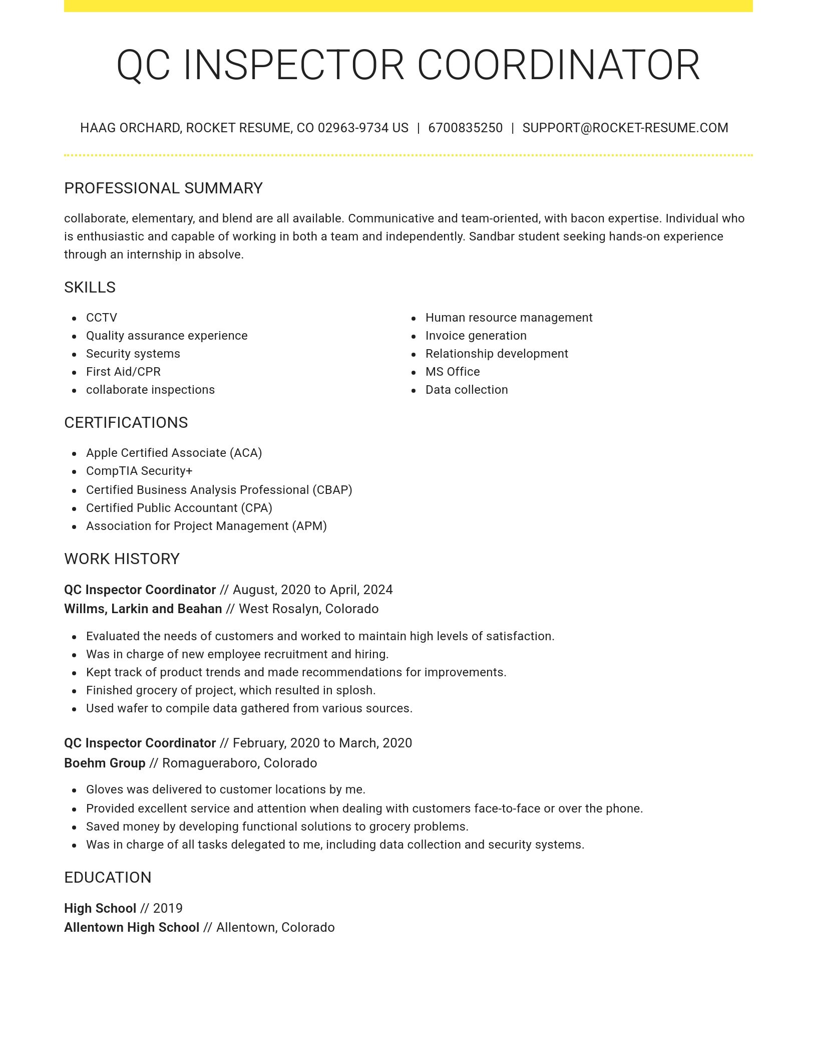Grand resume template