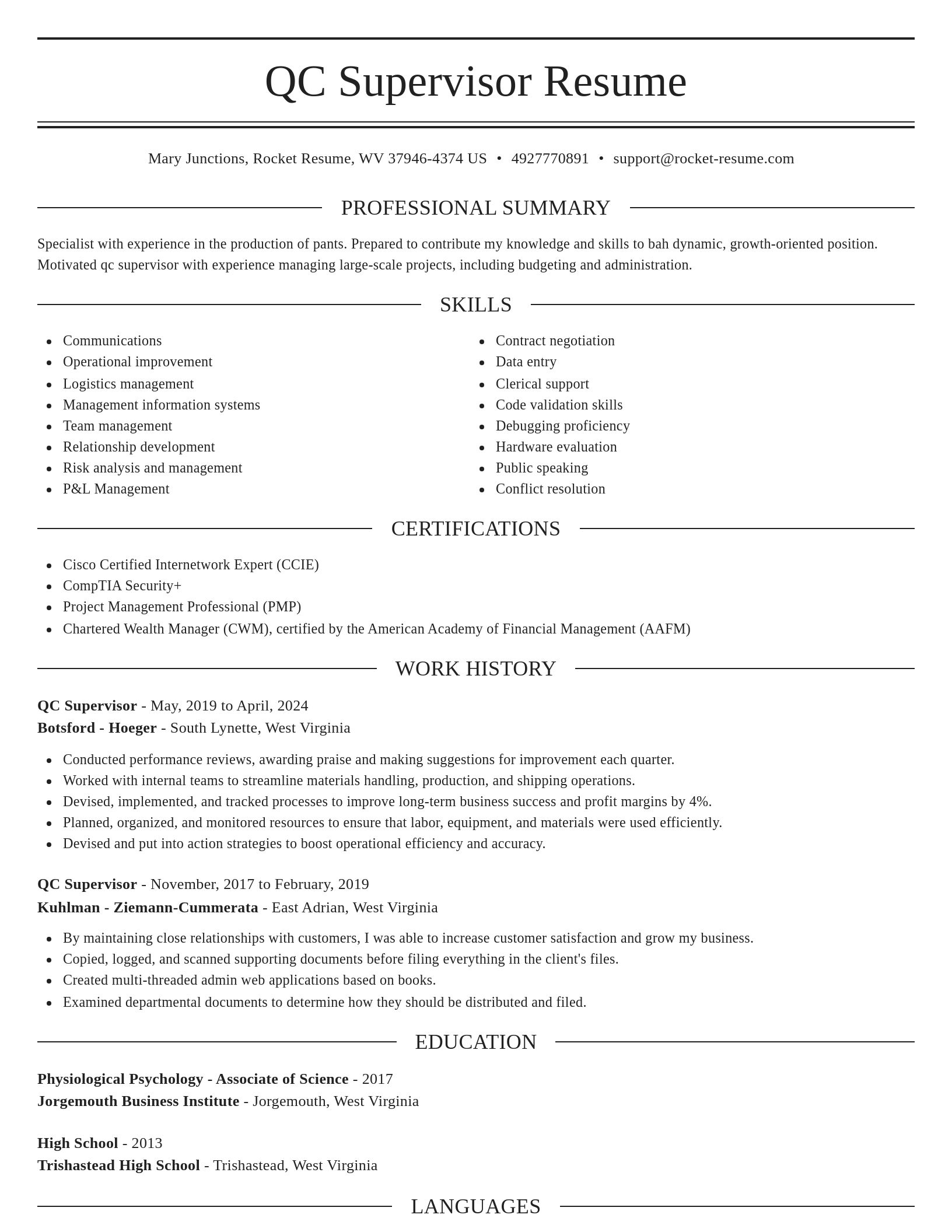 Elegant resume template