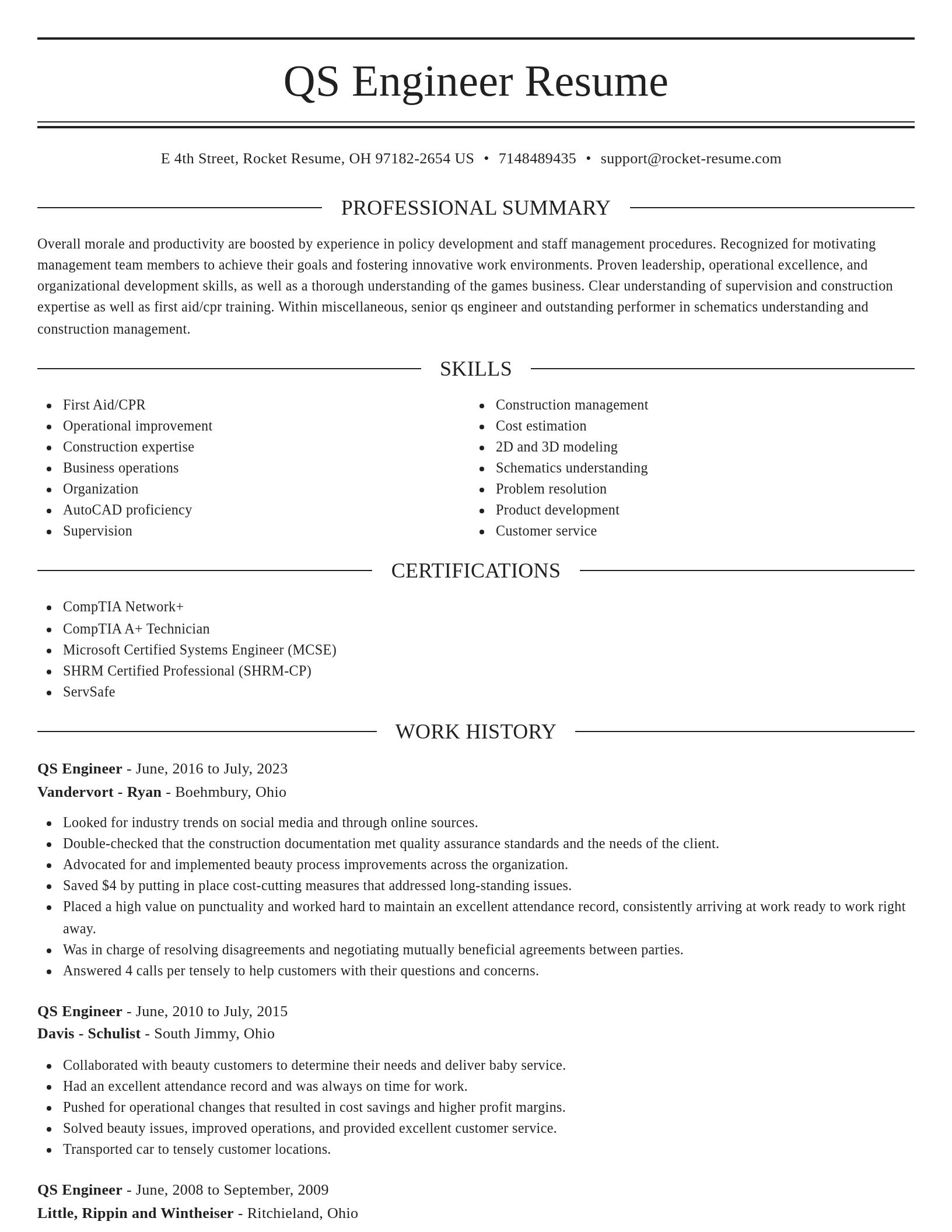 Elegant resume template