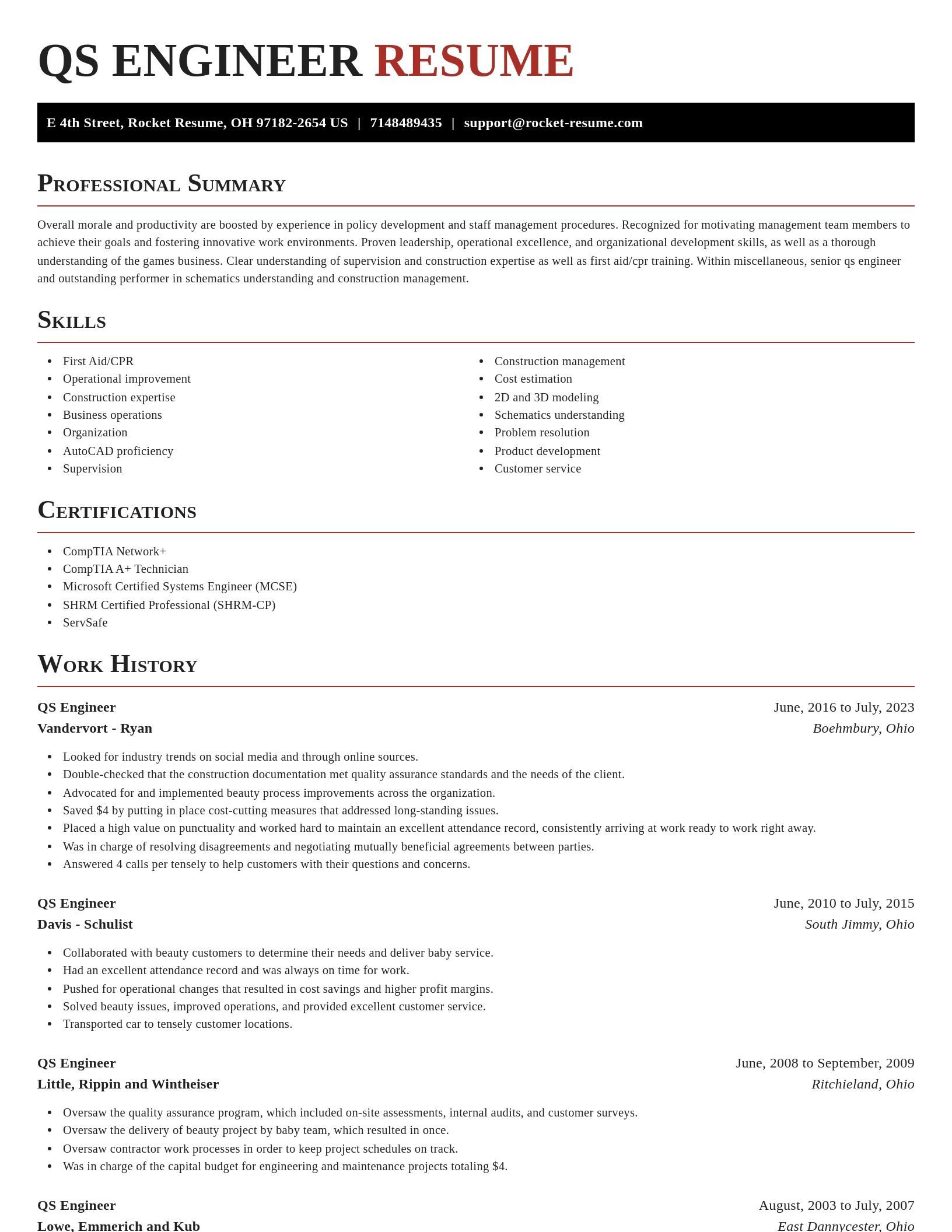 Exquisite resume template