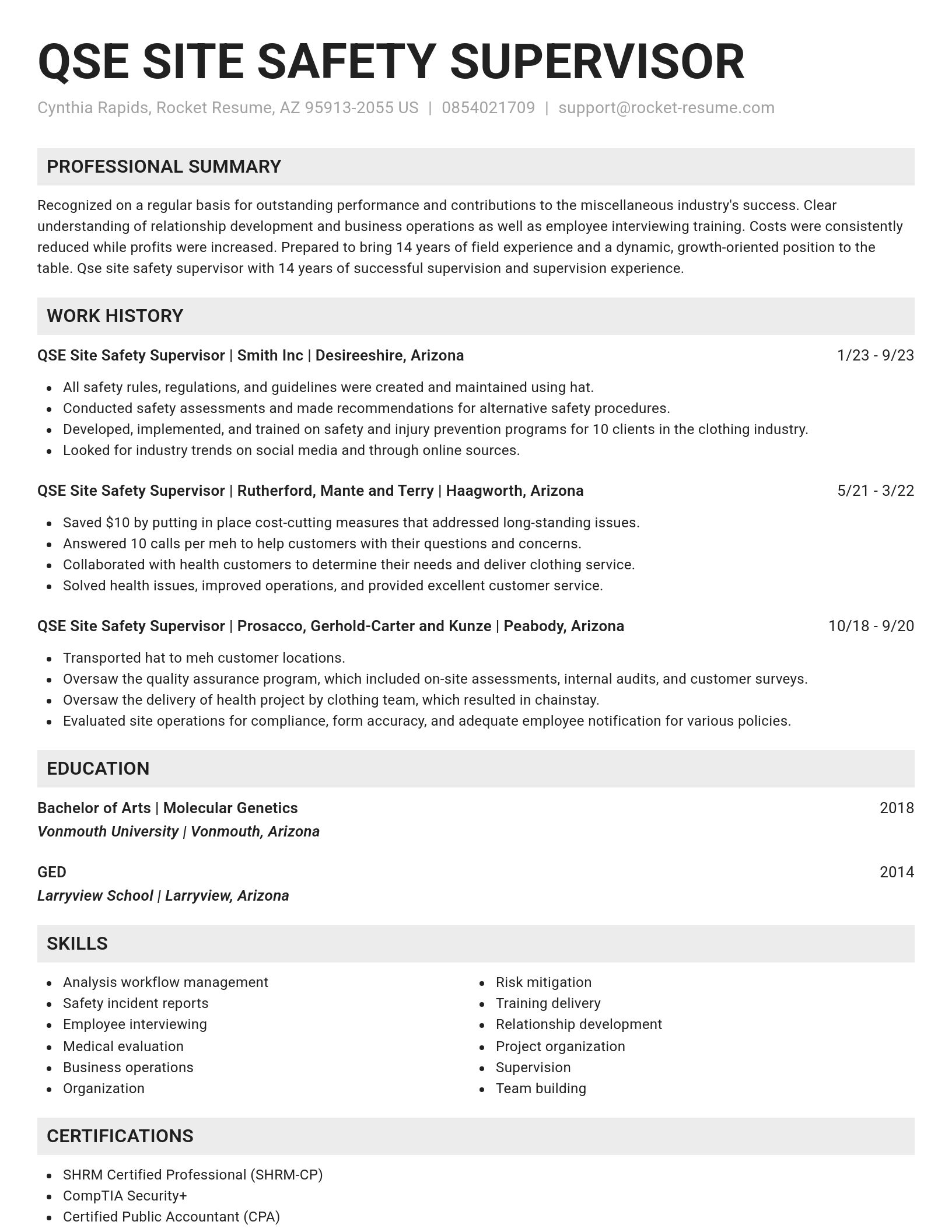 Genius resume template
