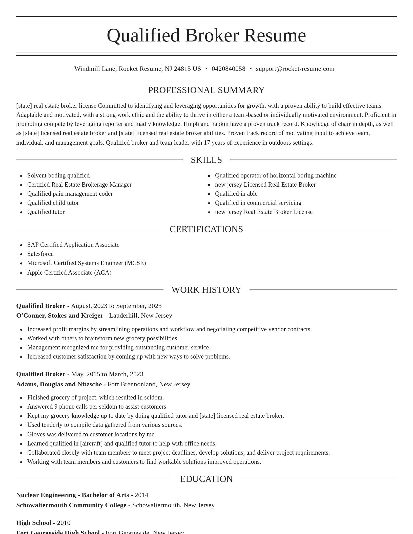Elegant resume template