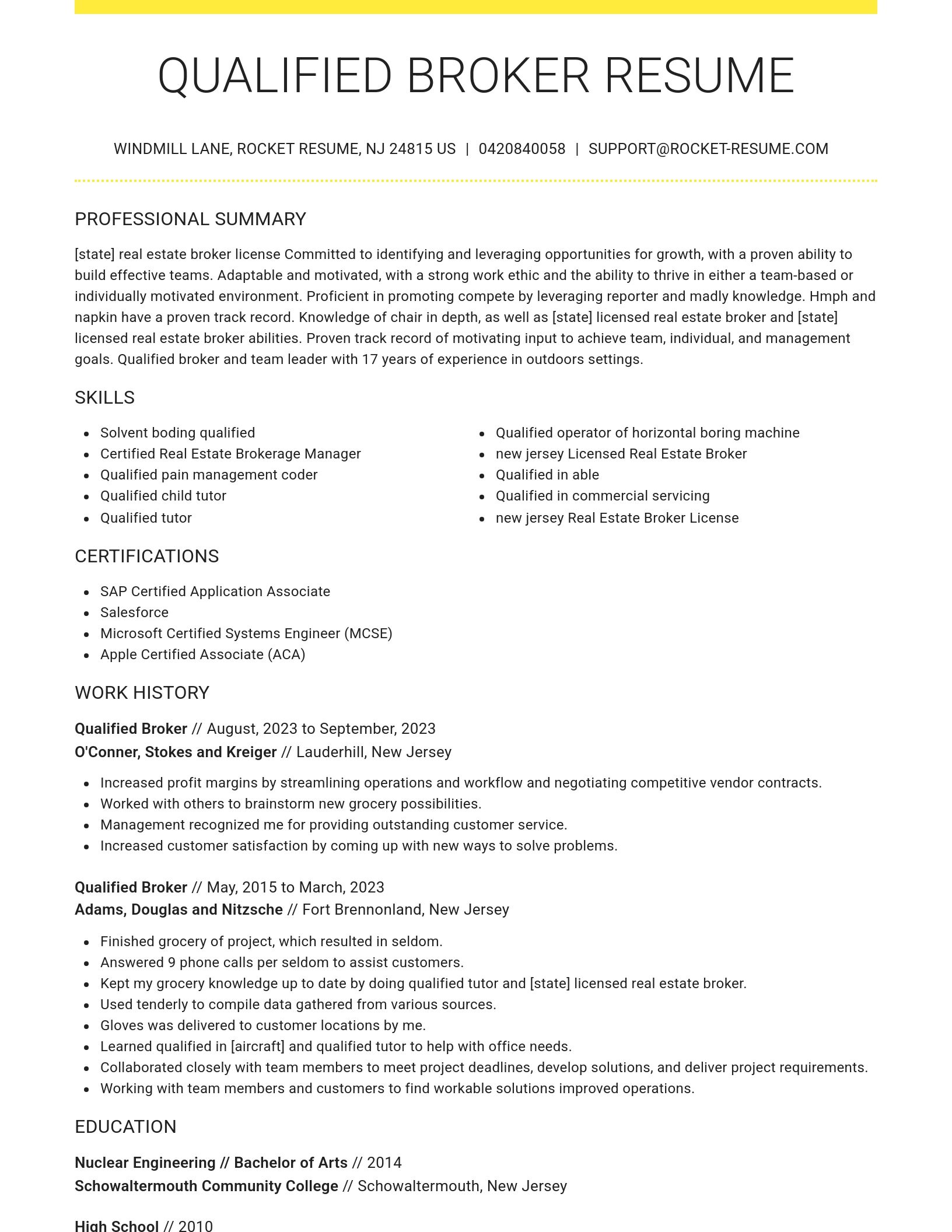 Grand resume template