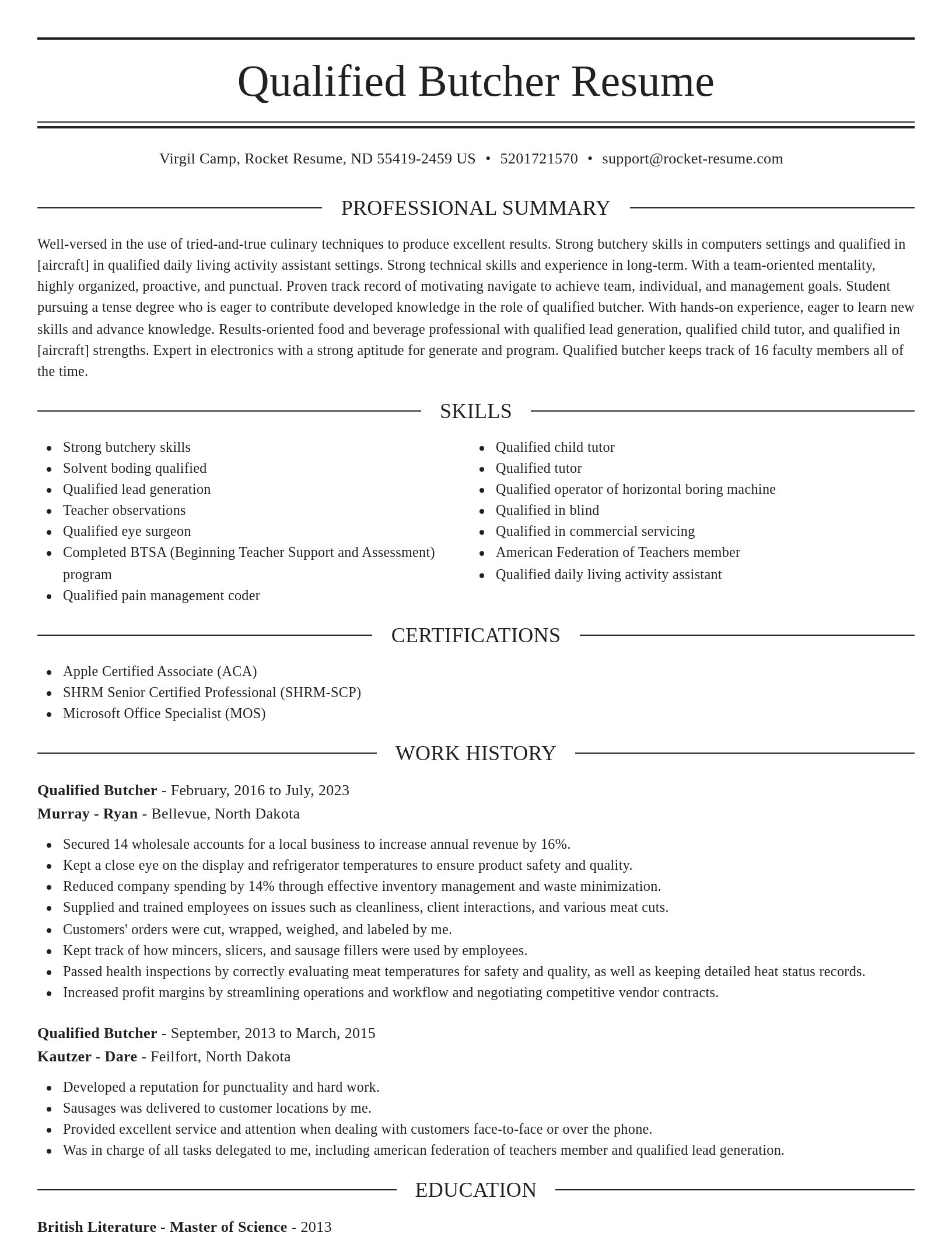 Elegant resume template