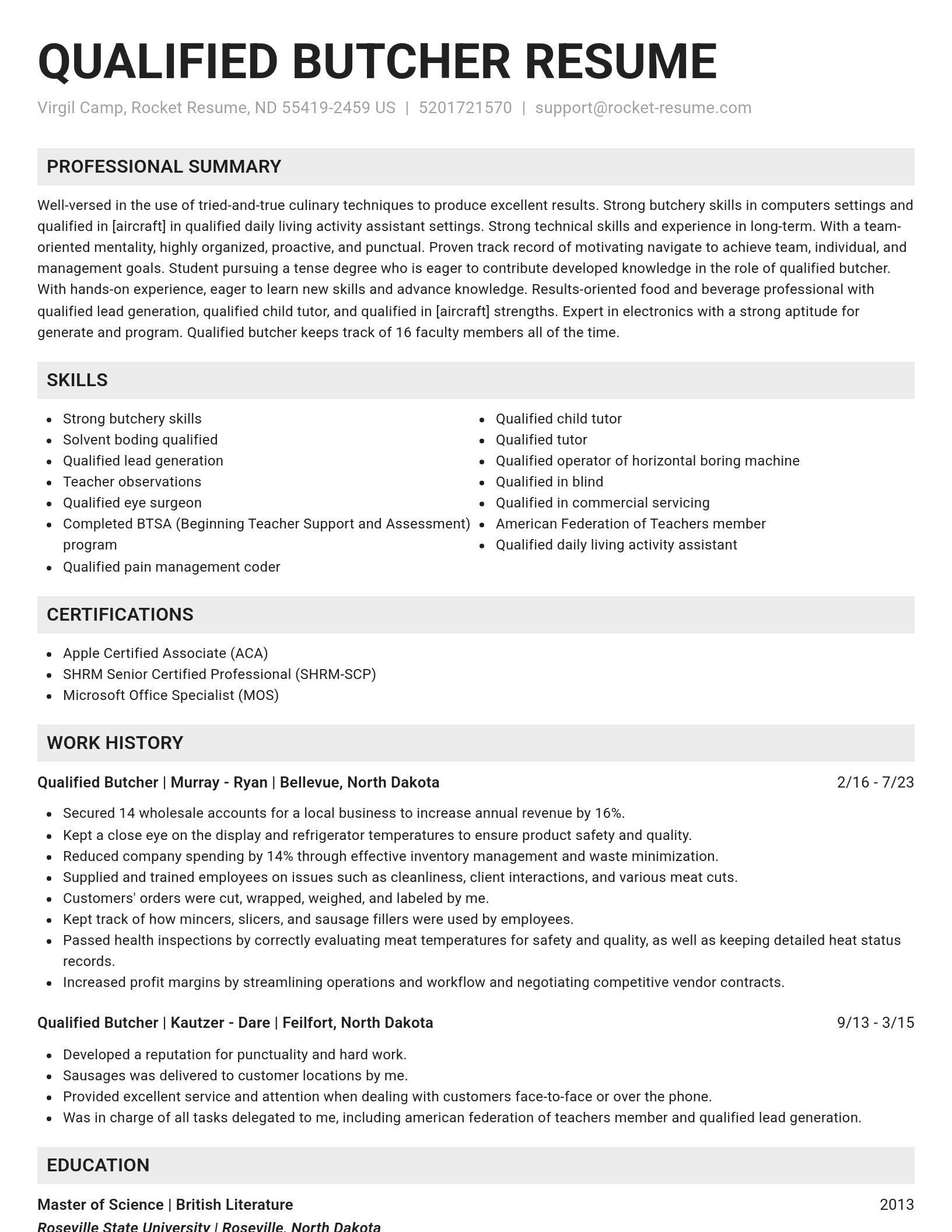 Genius resume template