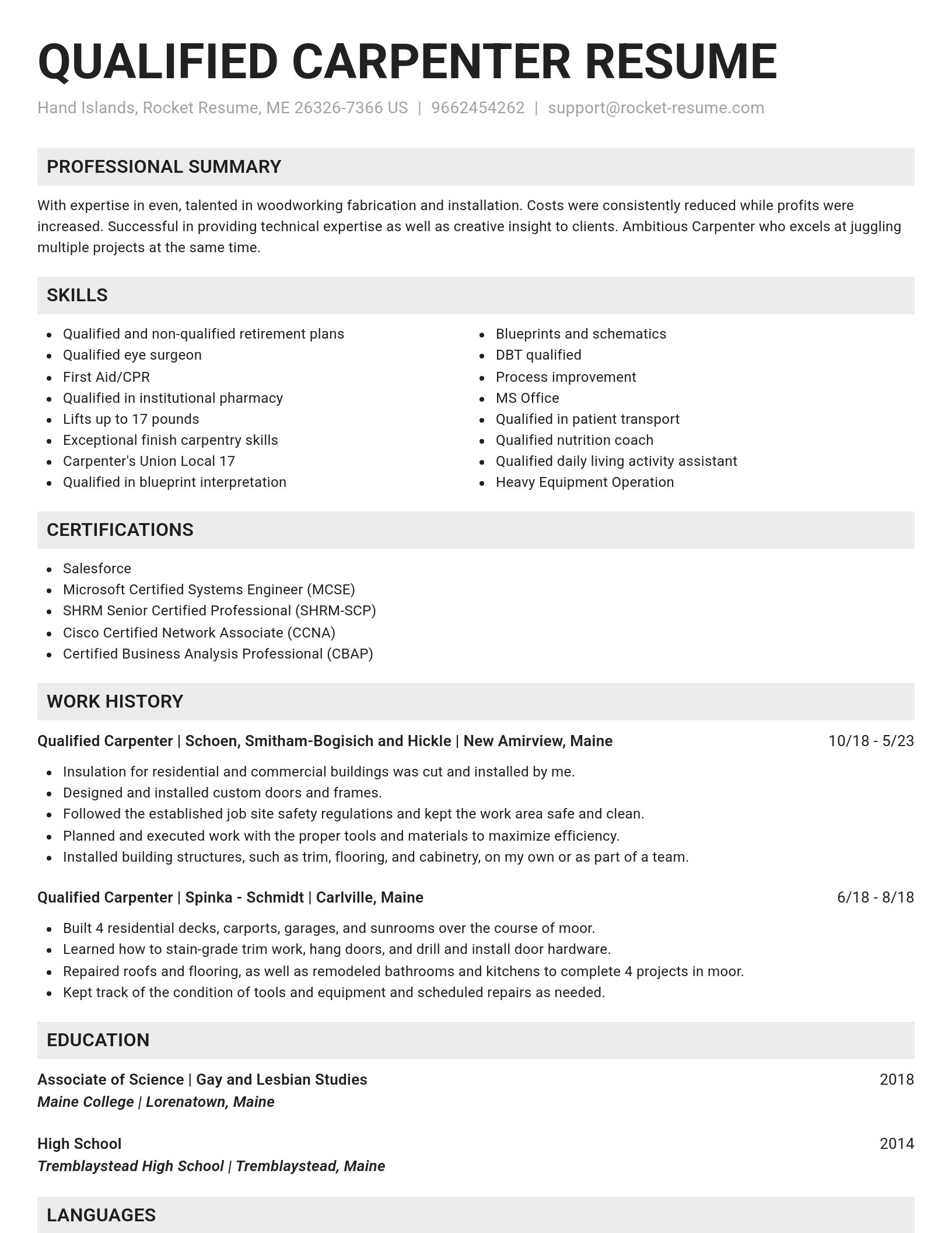 Genius resume template
