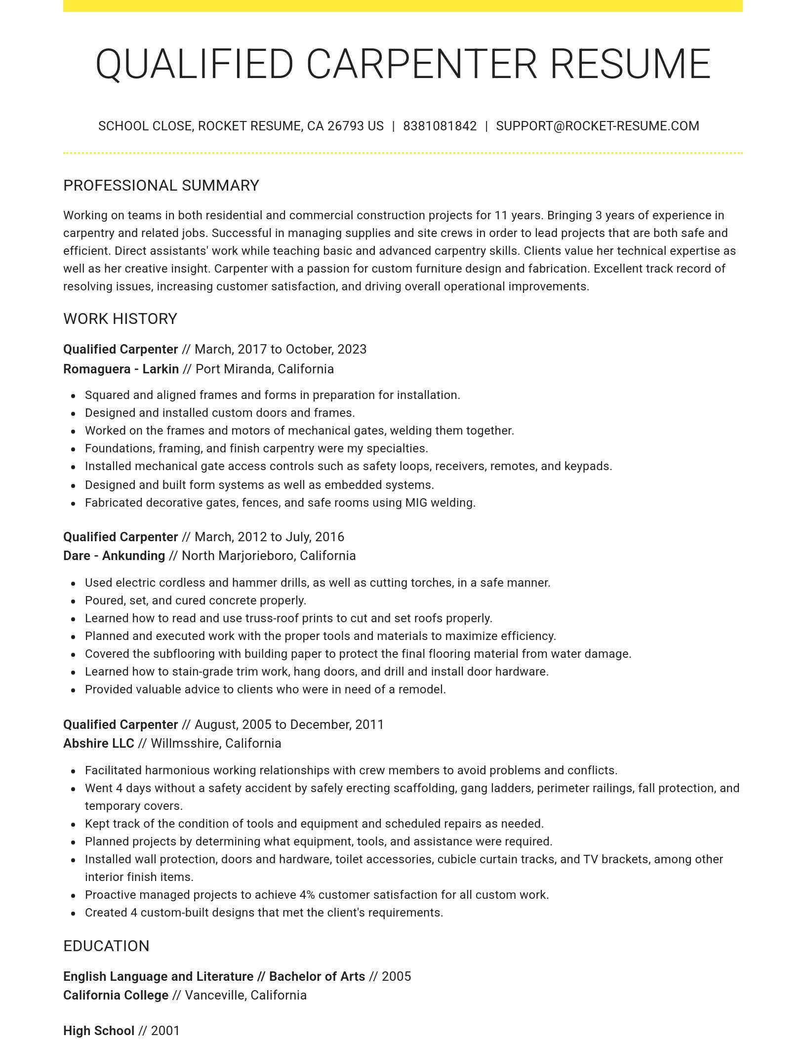 Grand resume template