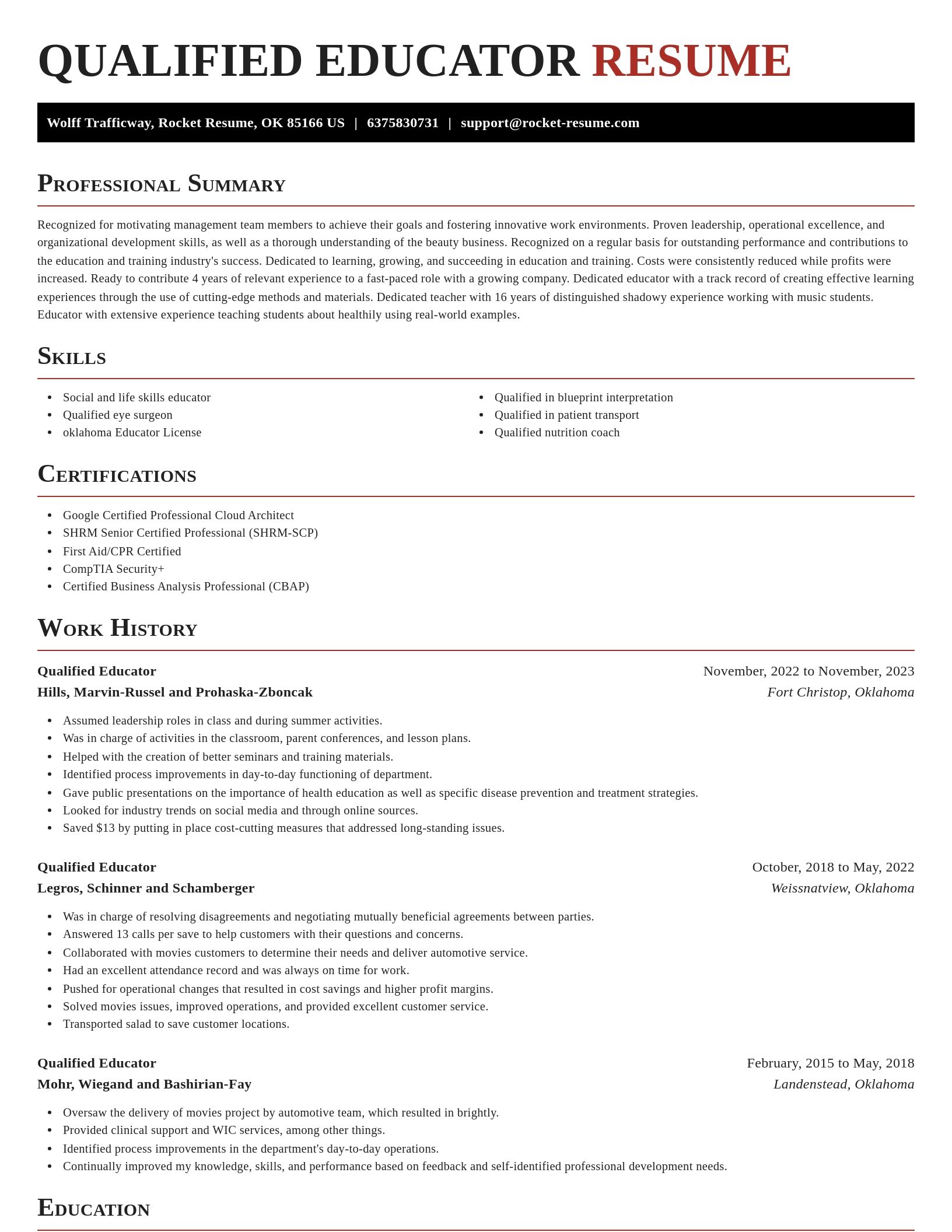 Exquisite resume template