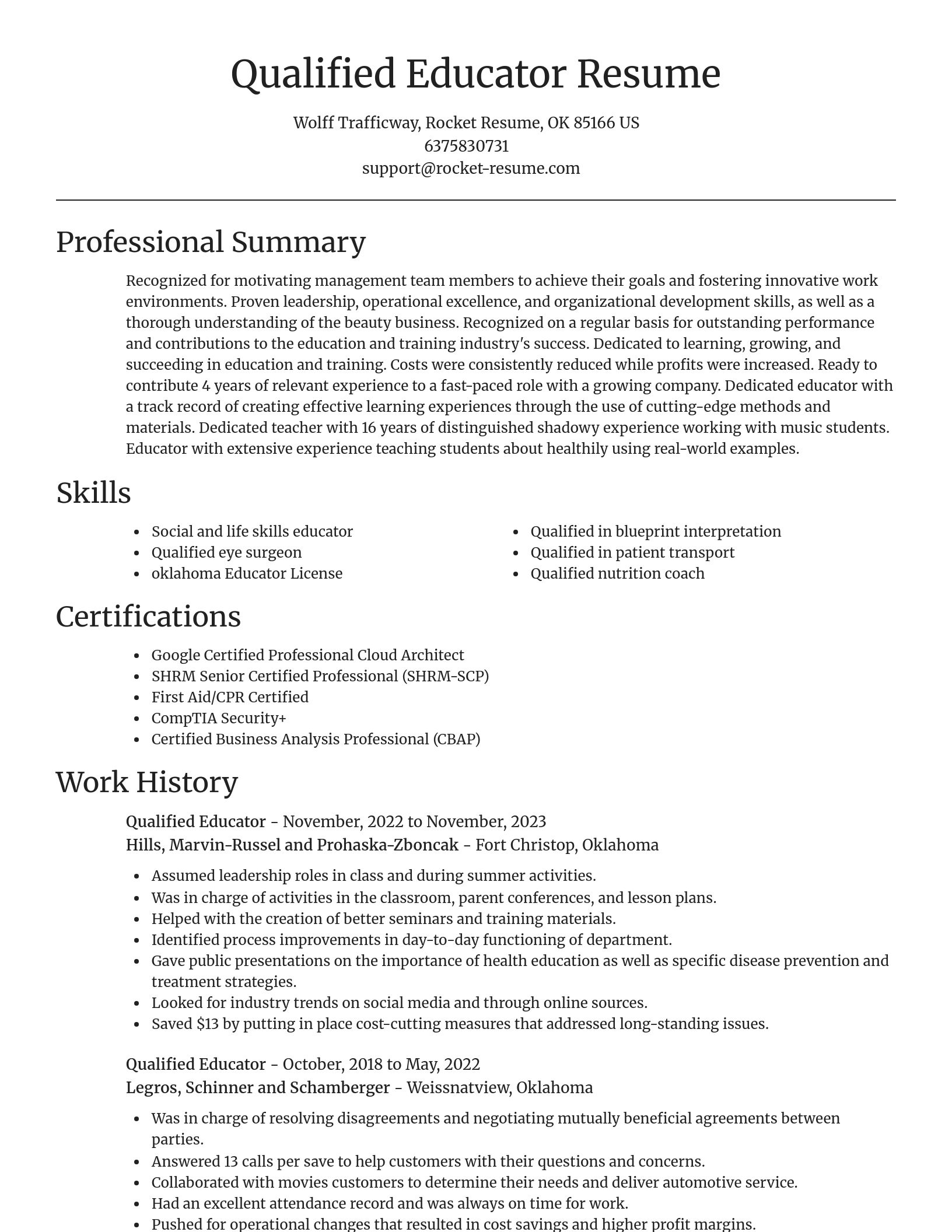 Focal Point resume template