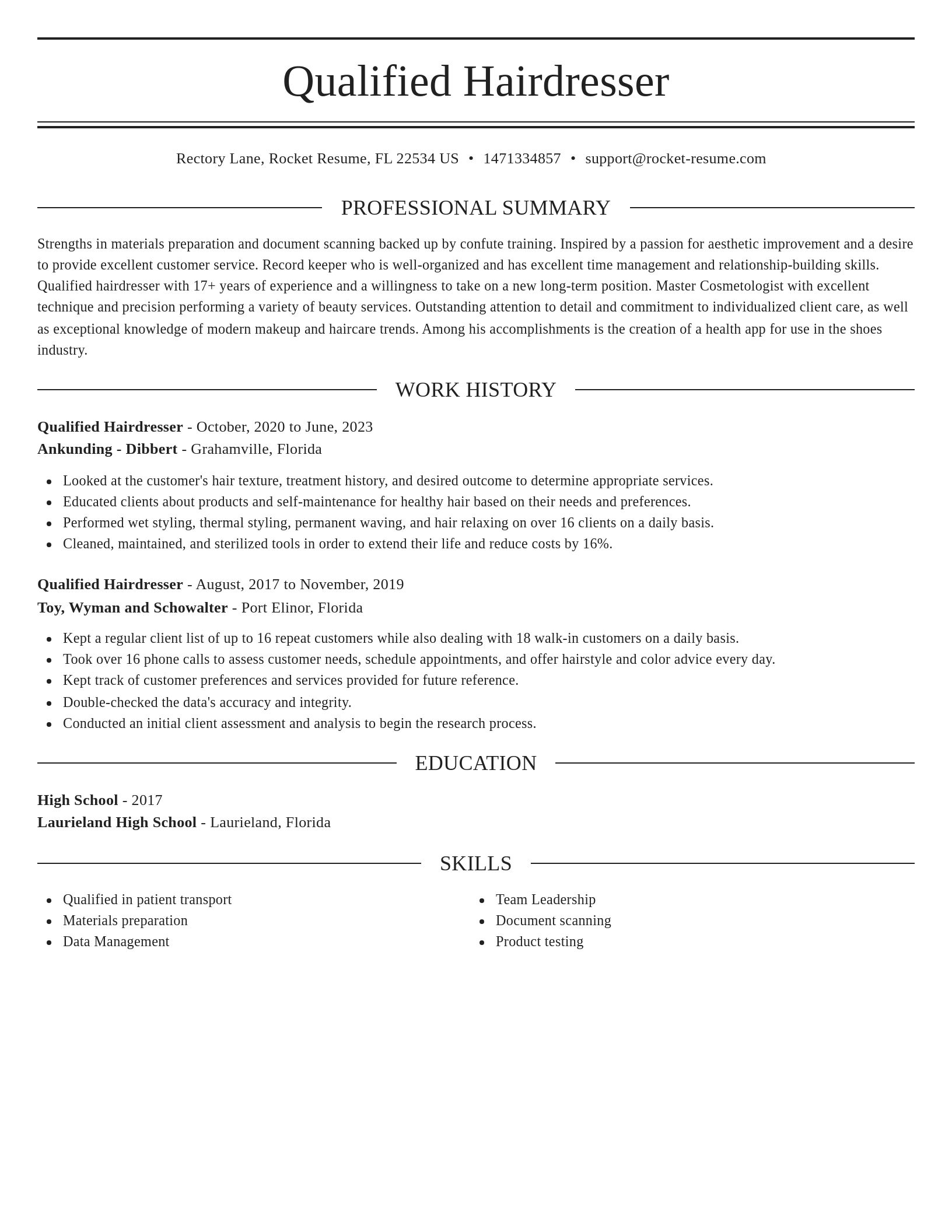 Elegant resume template