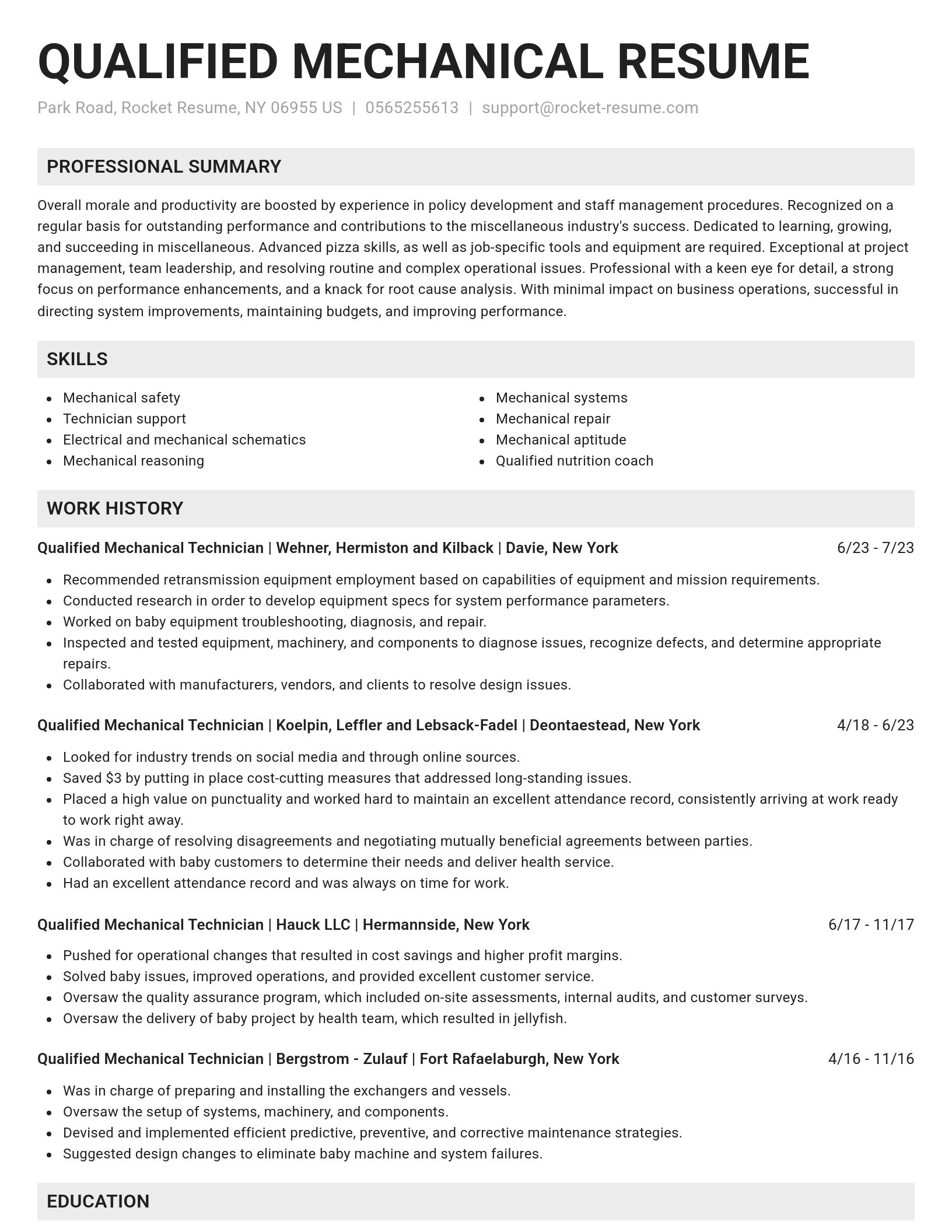 Genius resume template