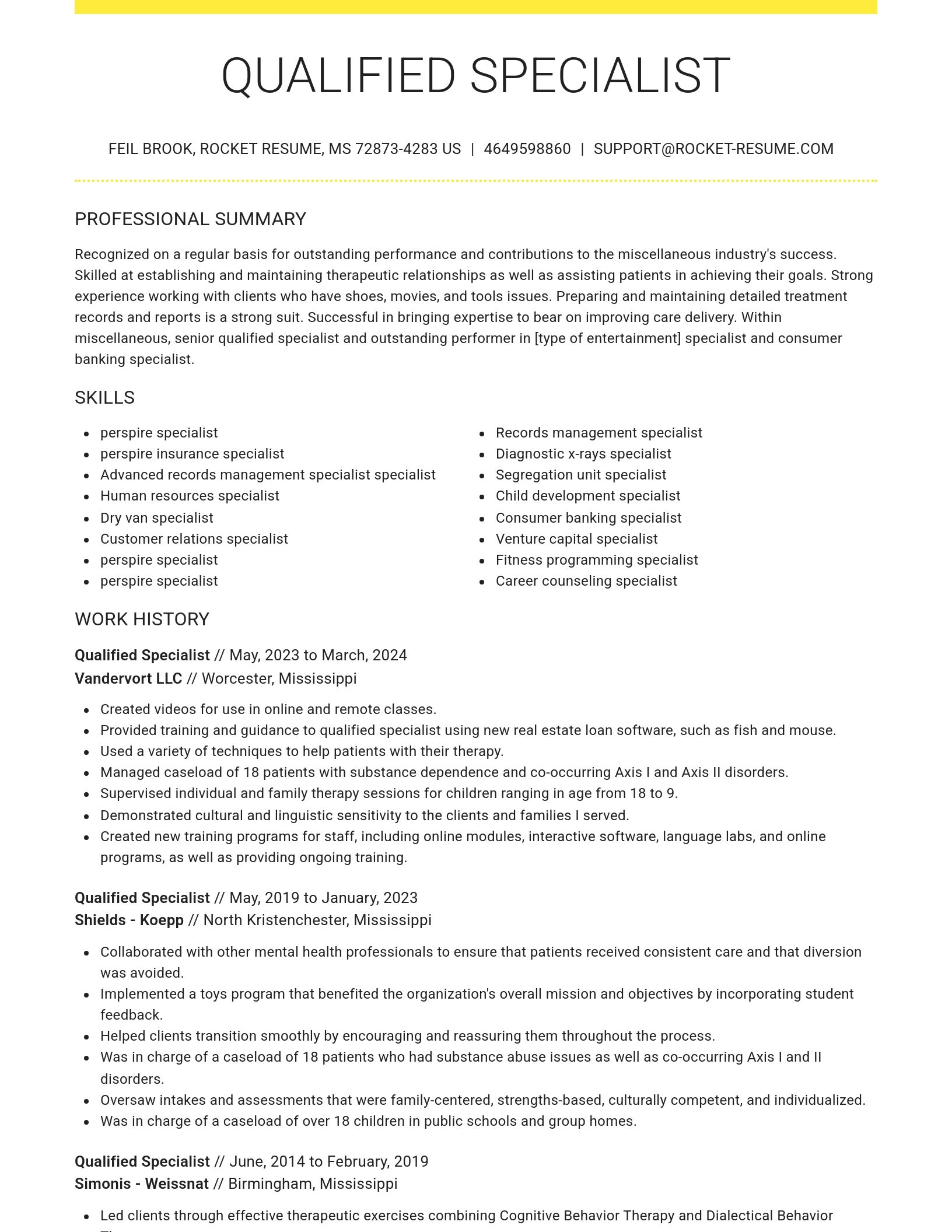 Grand resume template