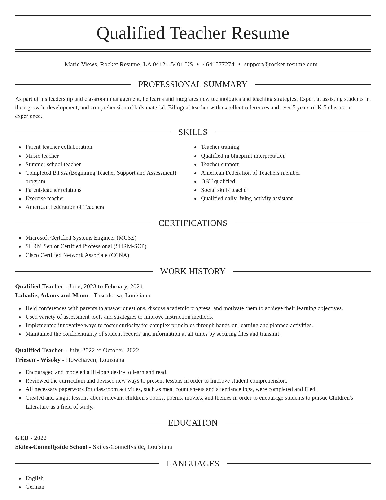 Elegant resume template