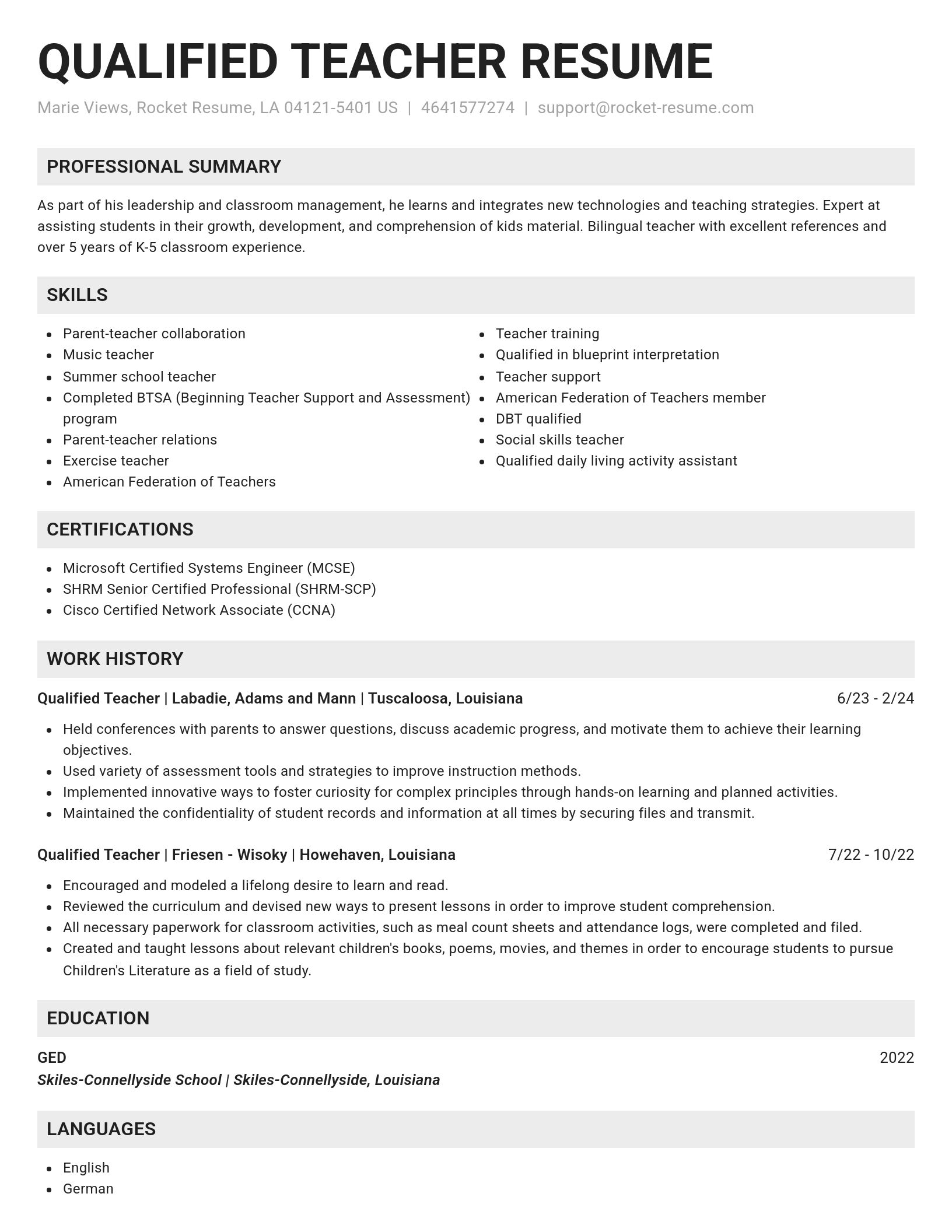 Genius resume template