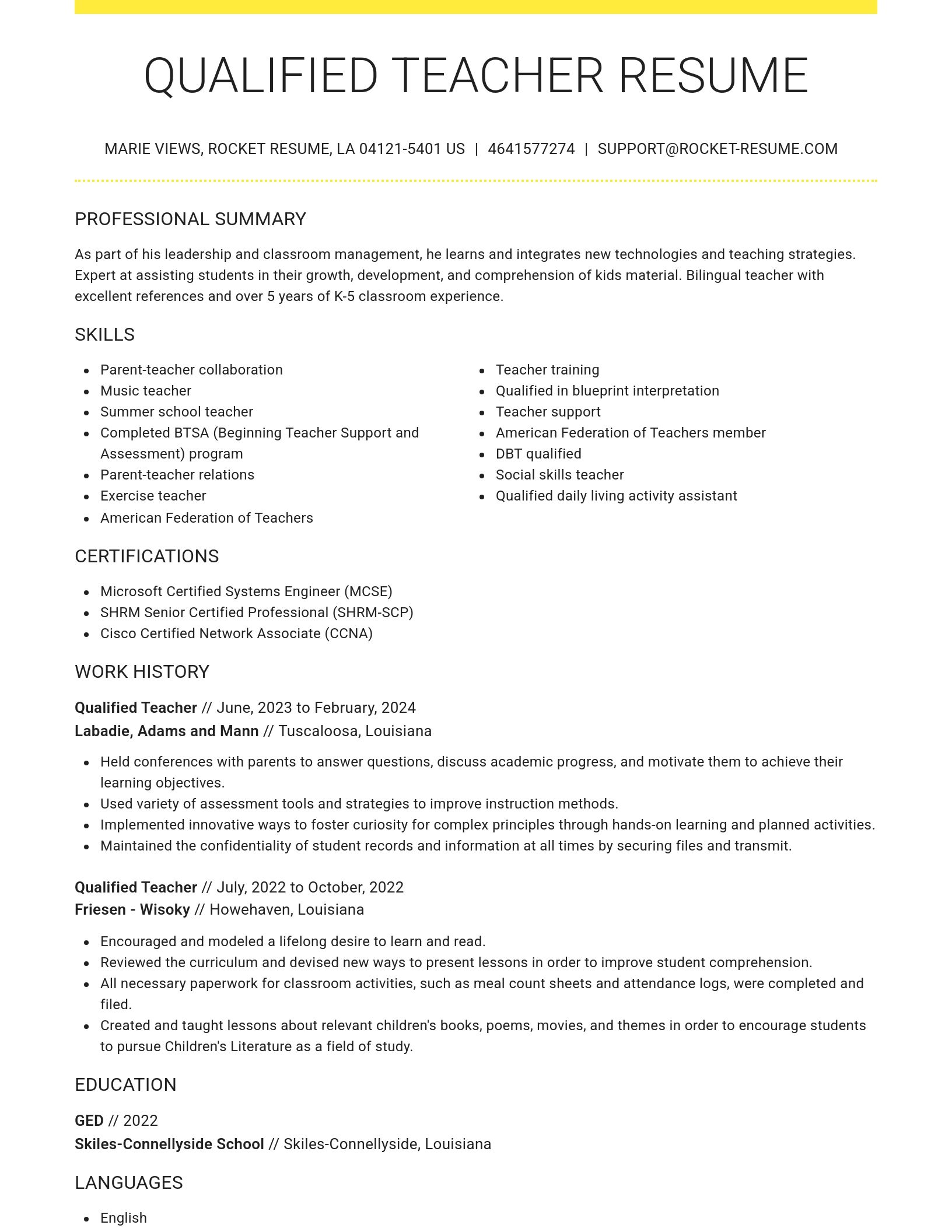 Grand resume template