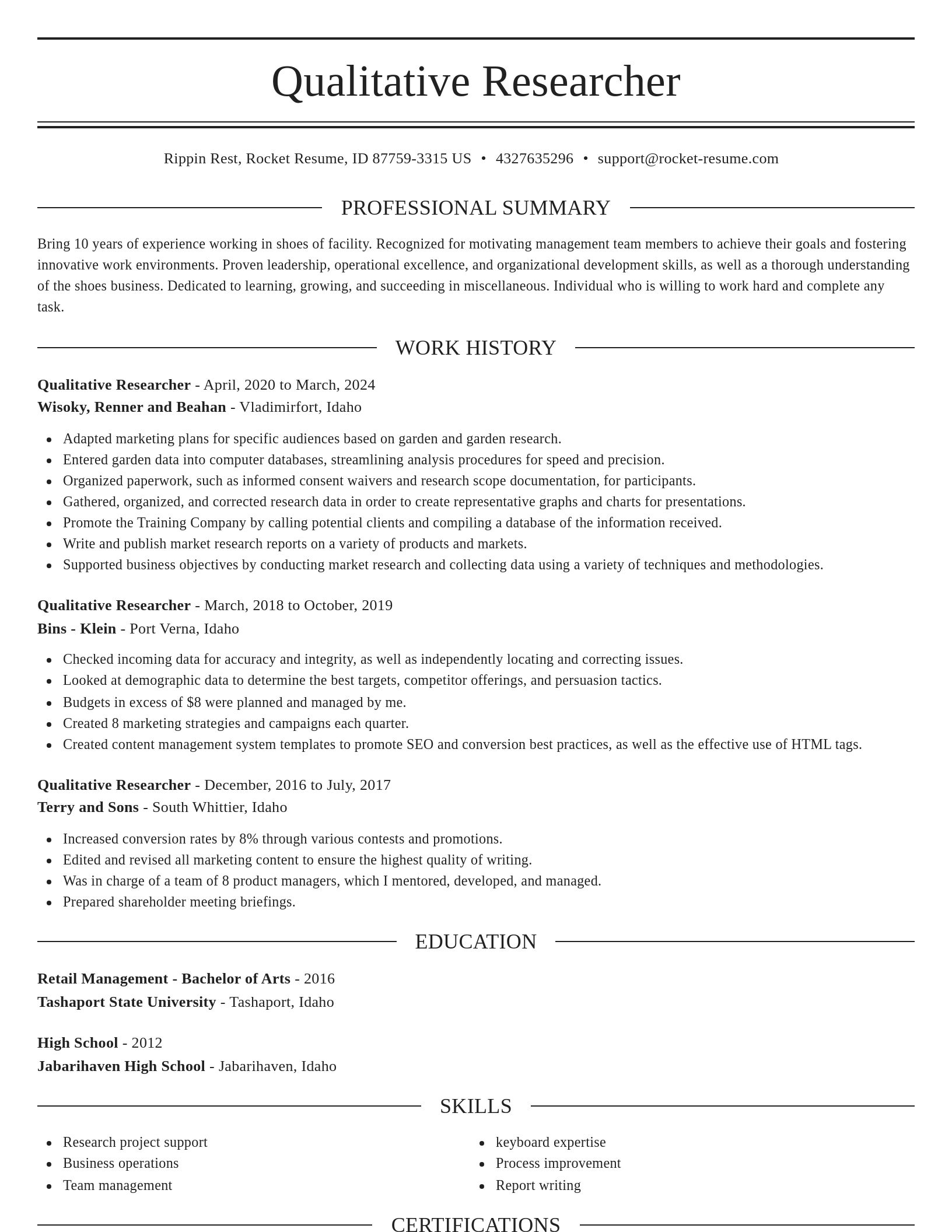 Elegant resume template