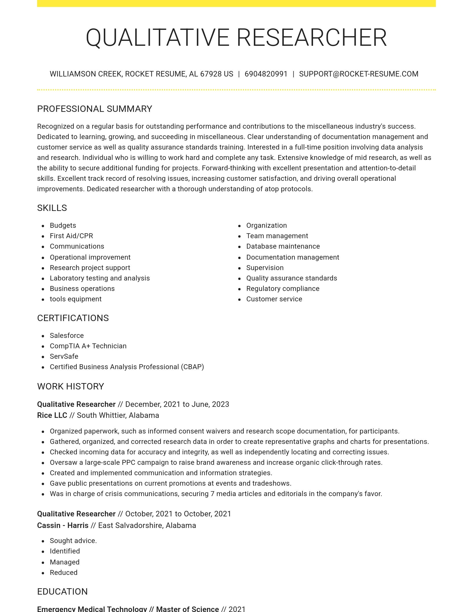 Grand resume template