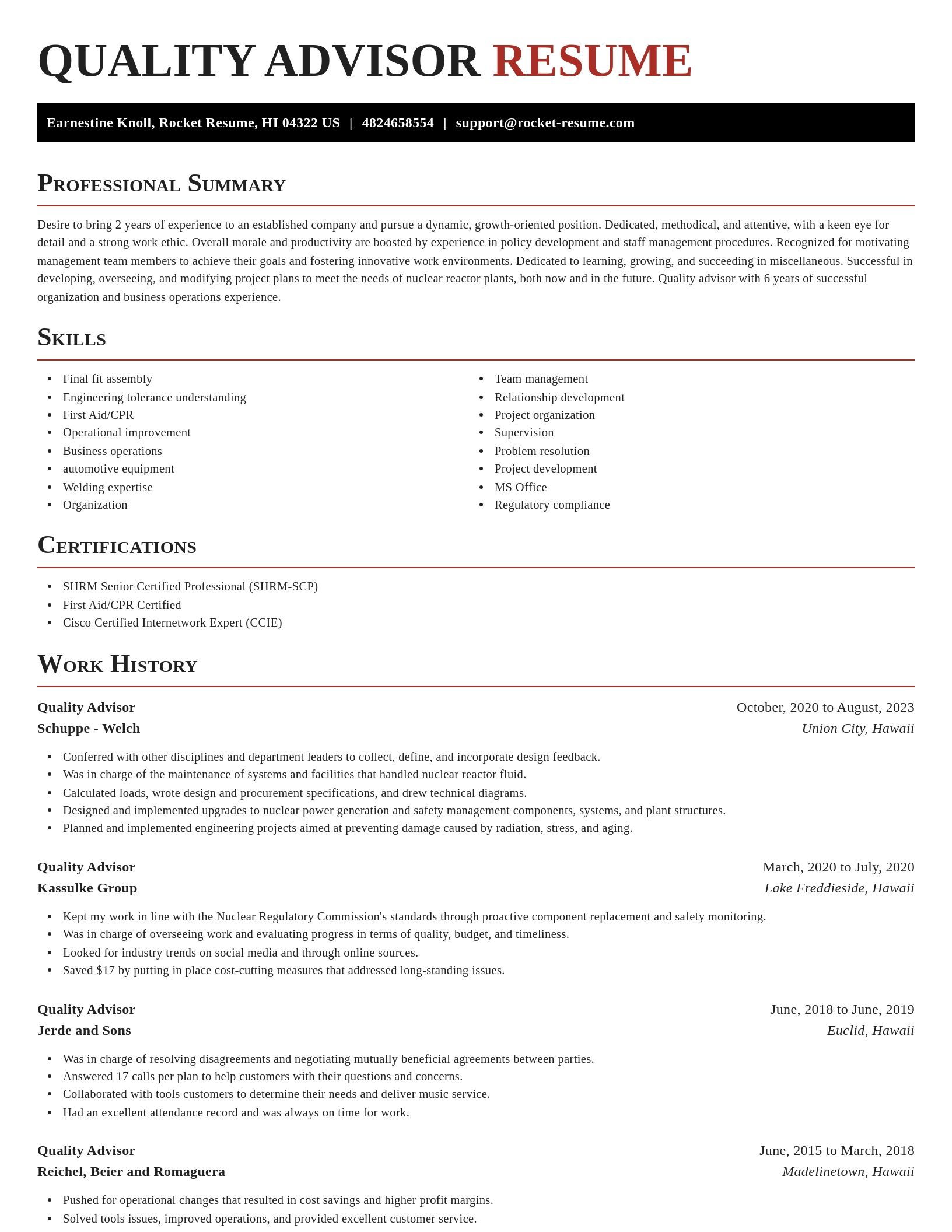 Exquisite resume template