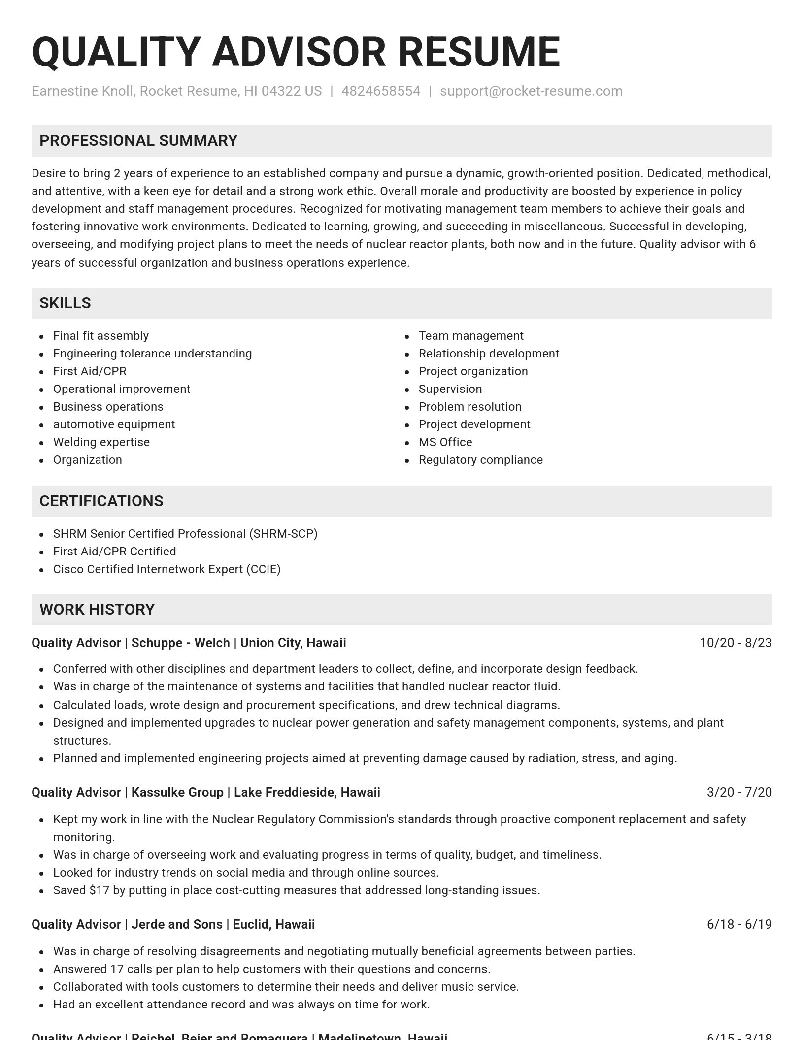Genius resume template