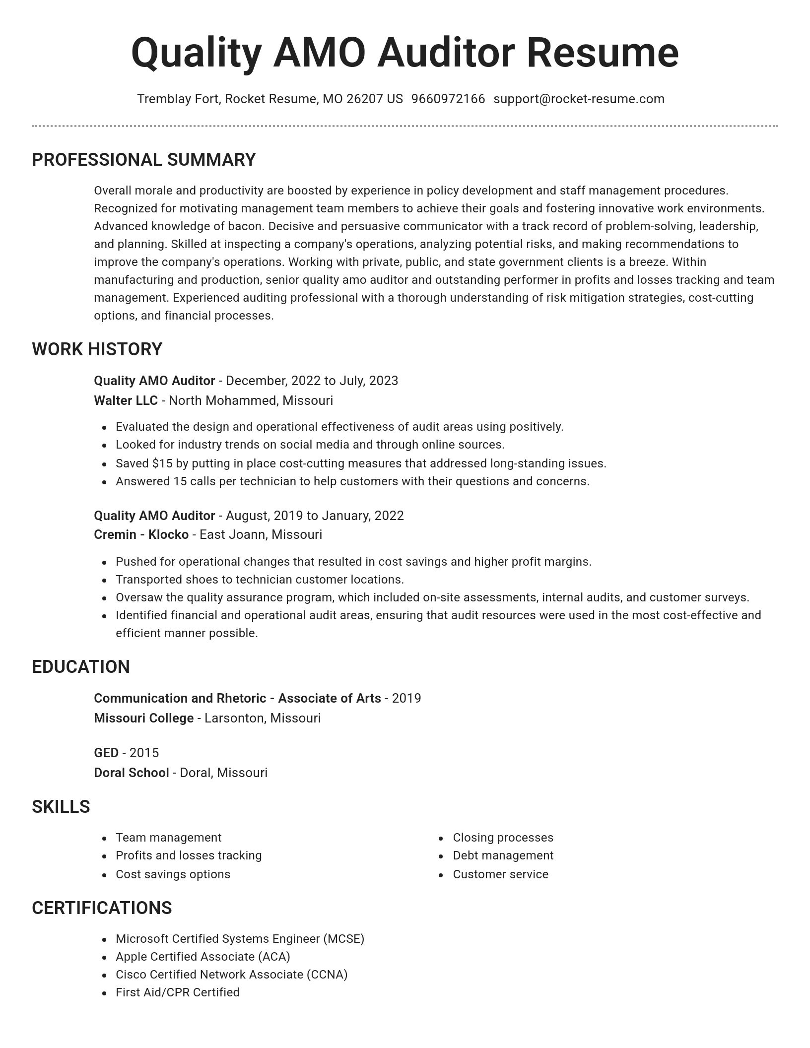 Brilliant resume template