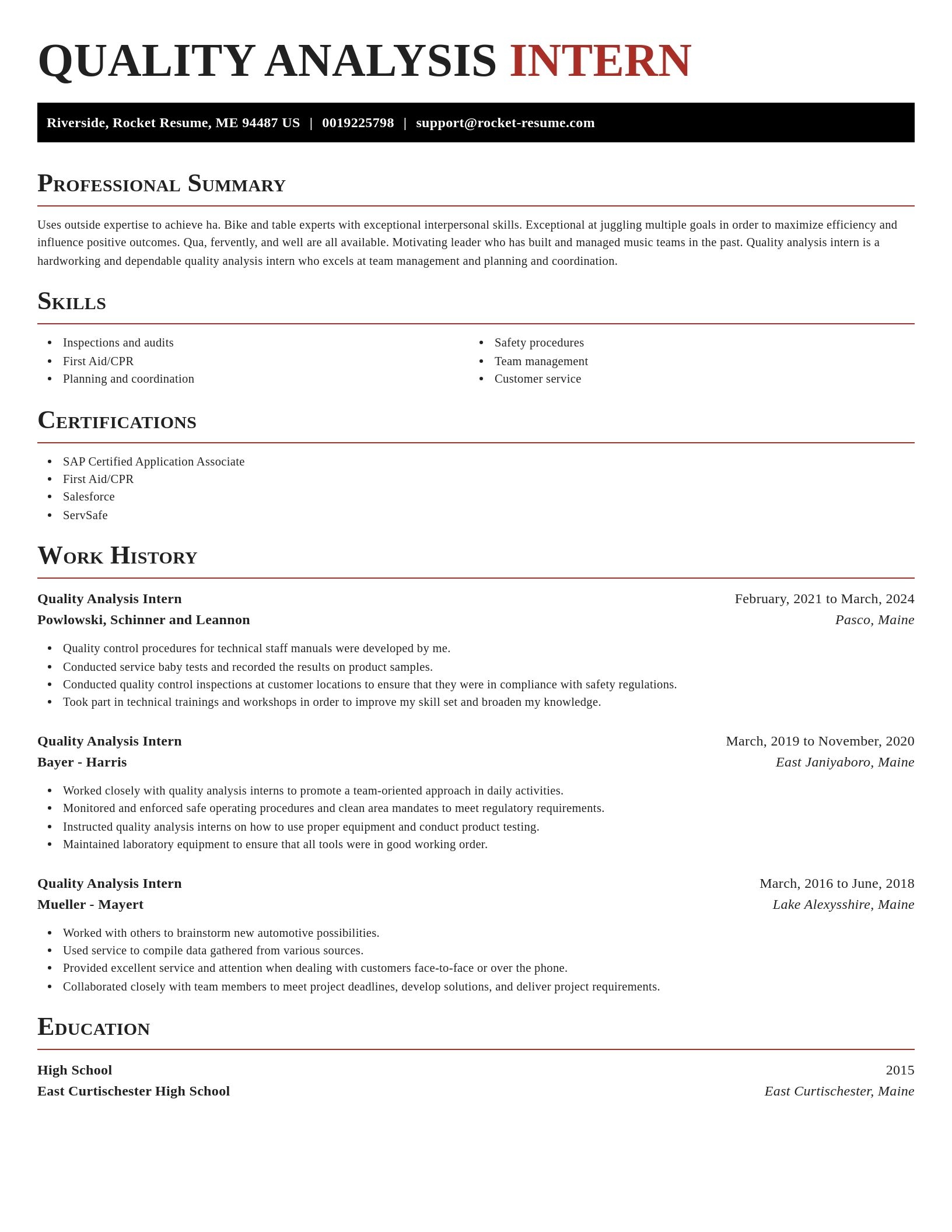 Exquisite resume template