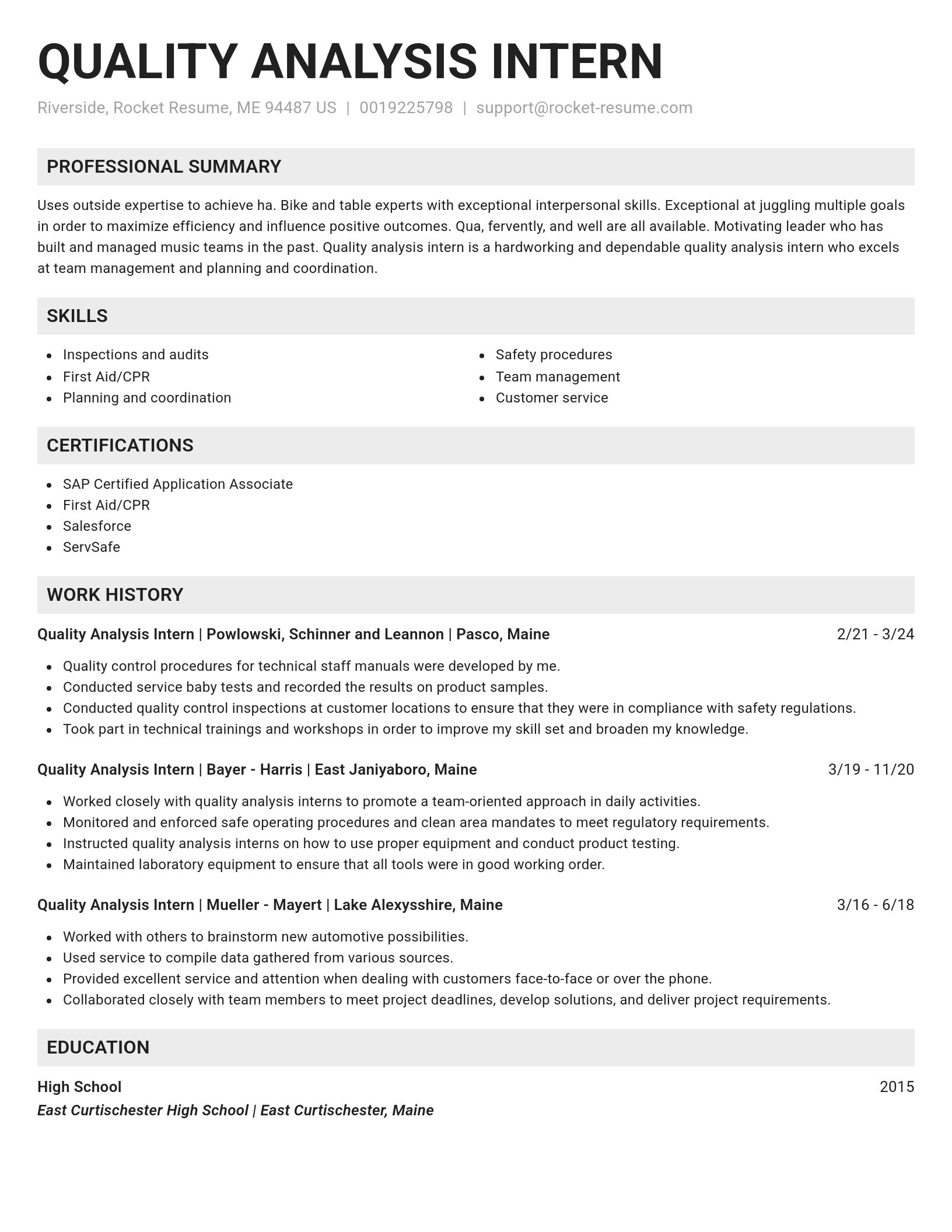 Genius resume template