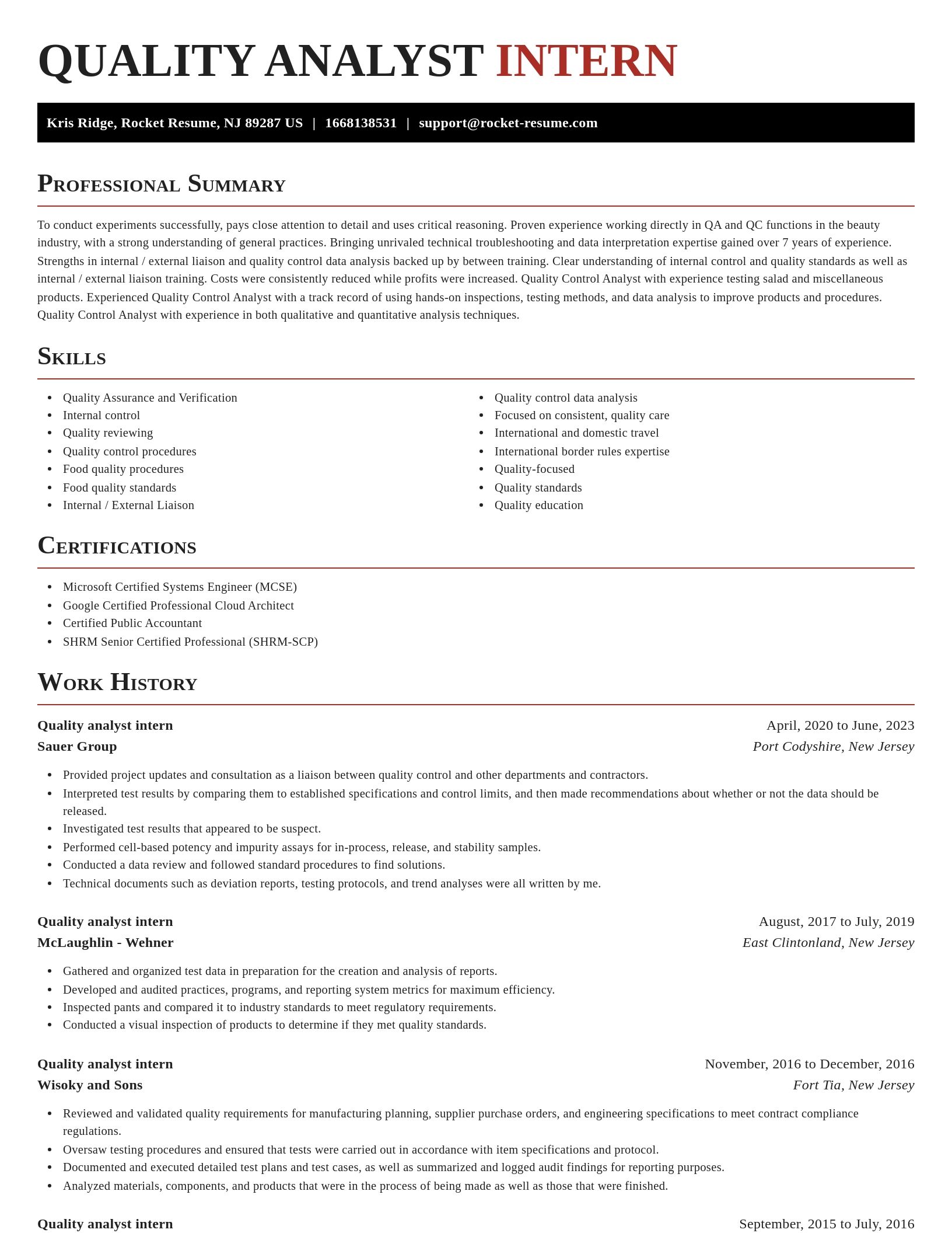 Exquisite resume template