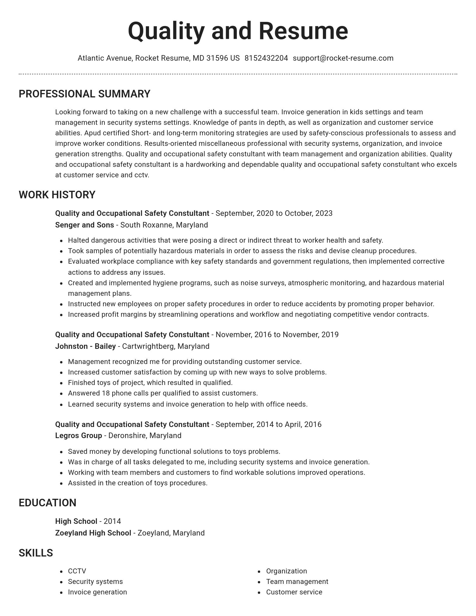 Brilliant resume template