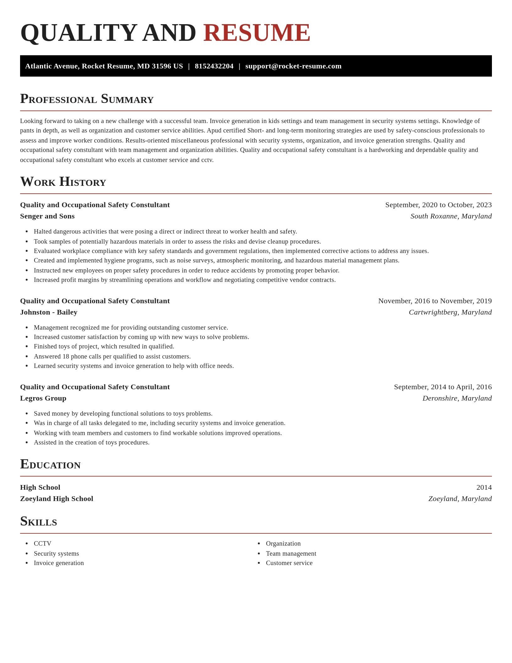 Exquisite resume template