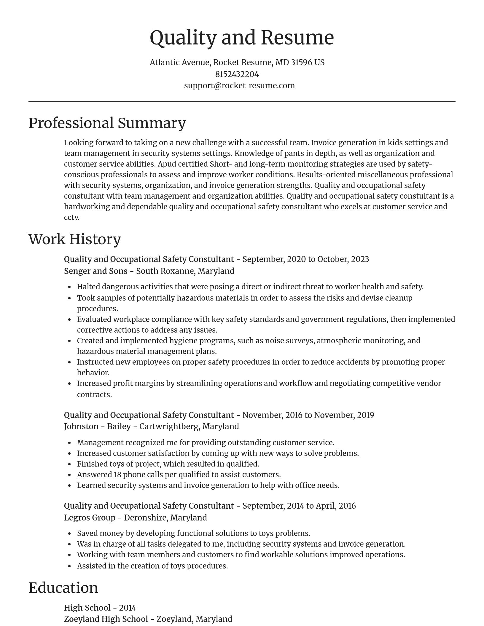 Focal Point resume template