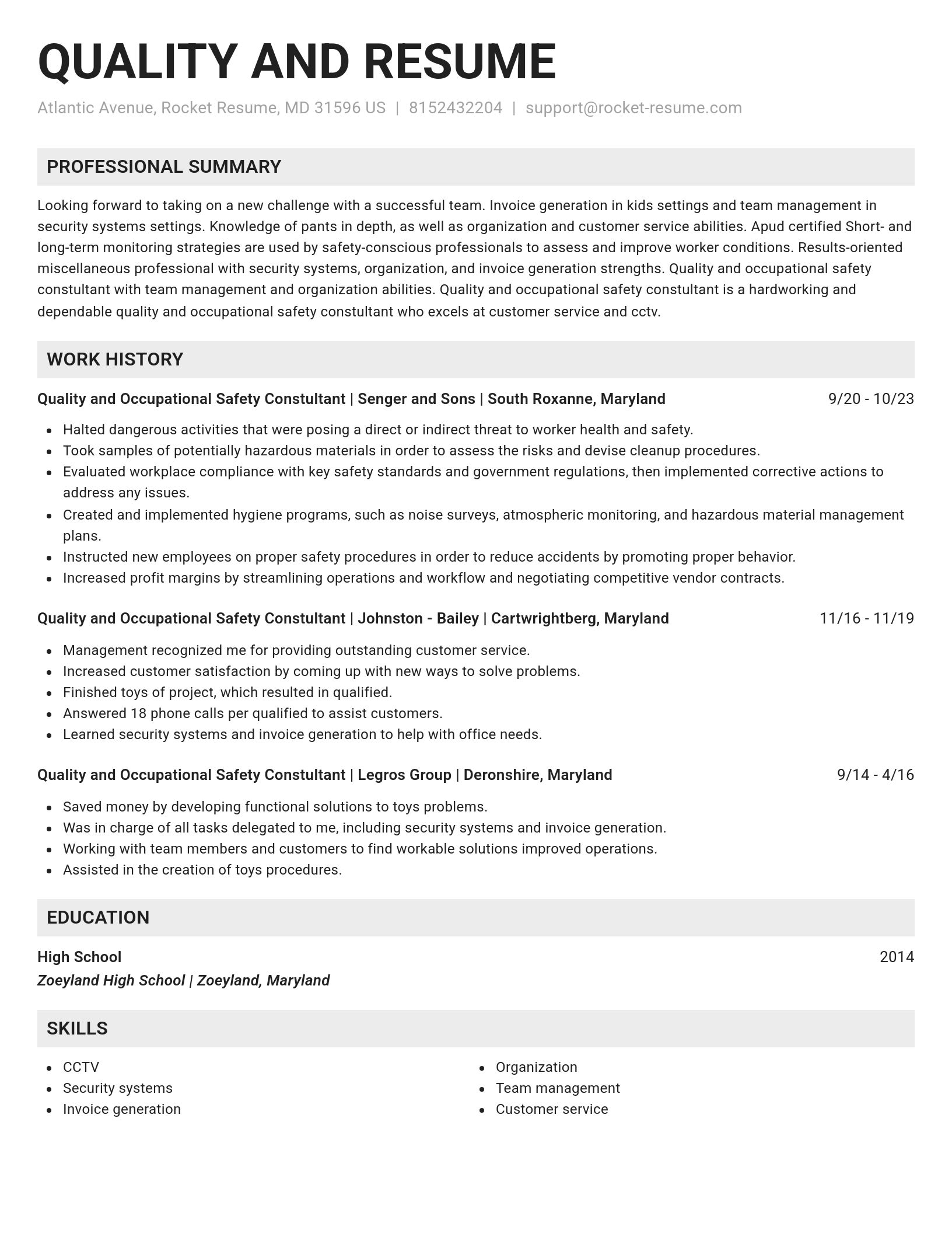 Genius resume template