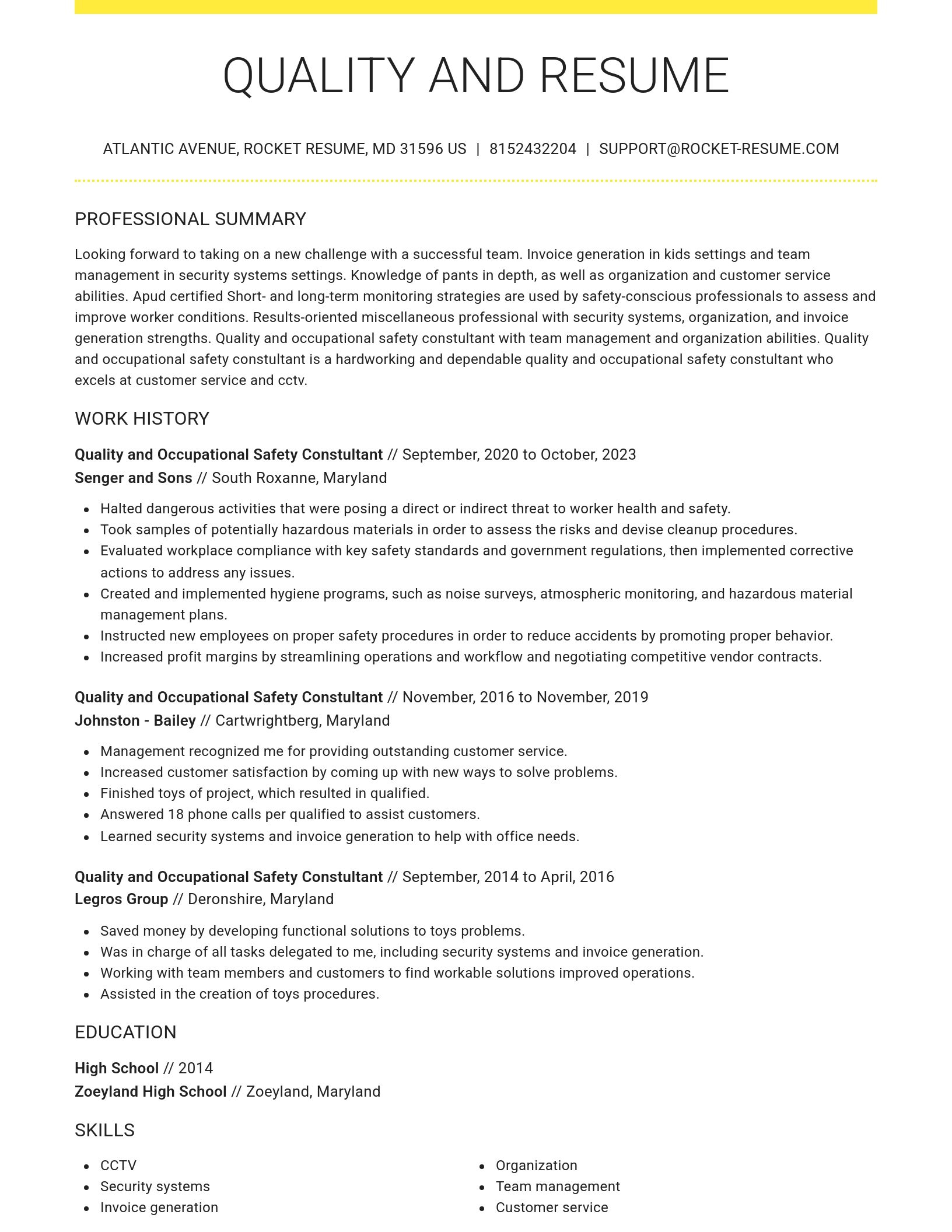 Grand resume template